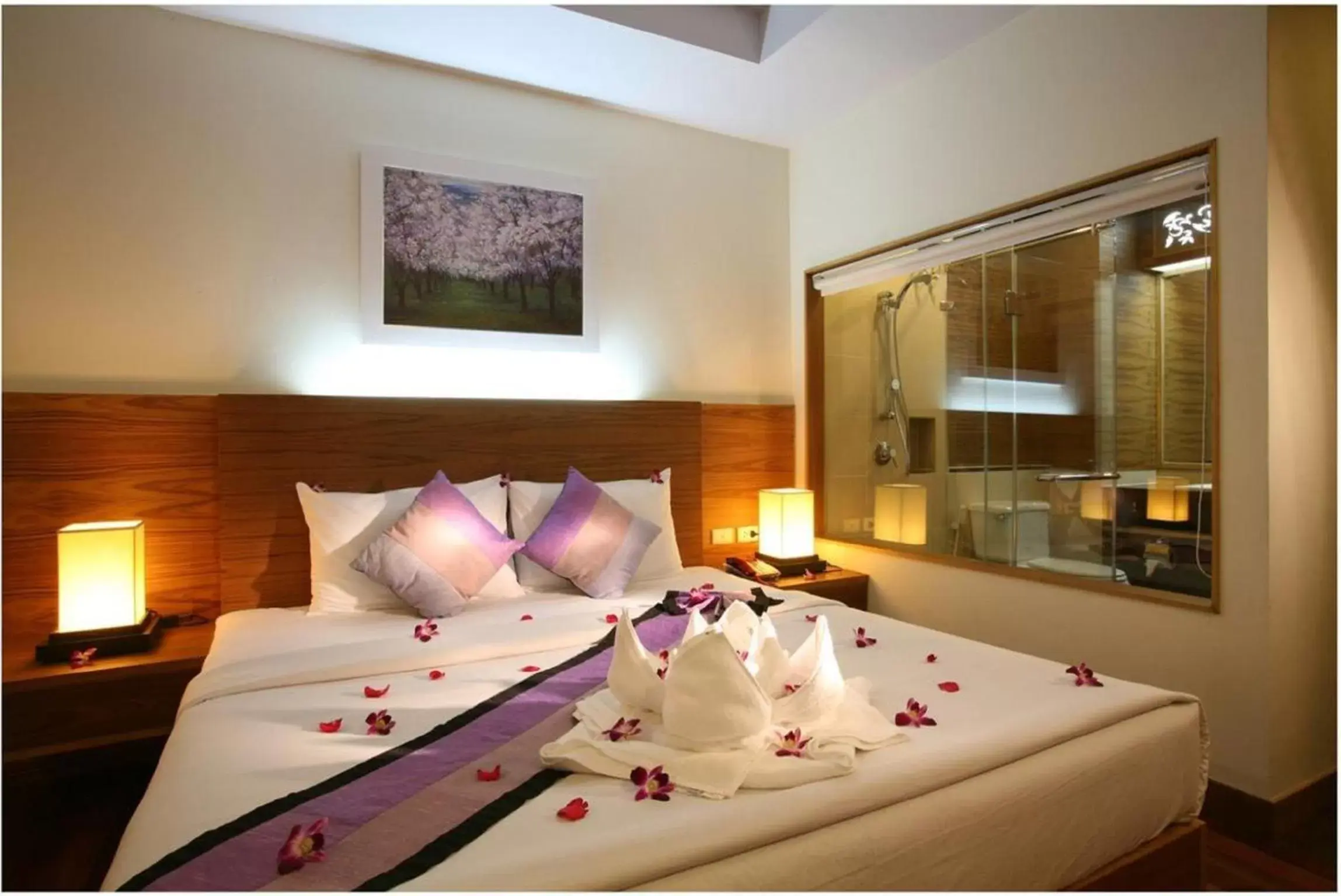 Bed in Baan Saikao Plaza Hotel & Service Apartment