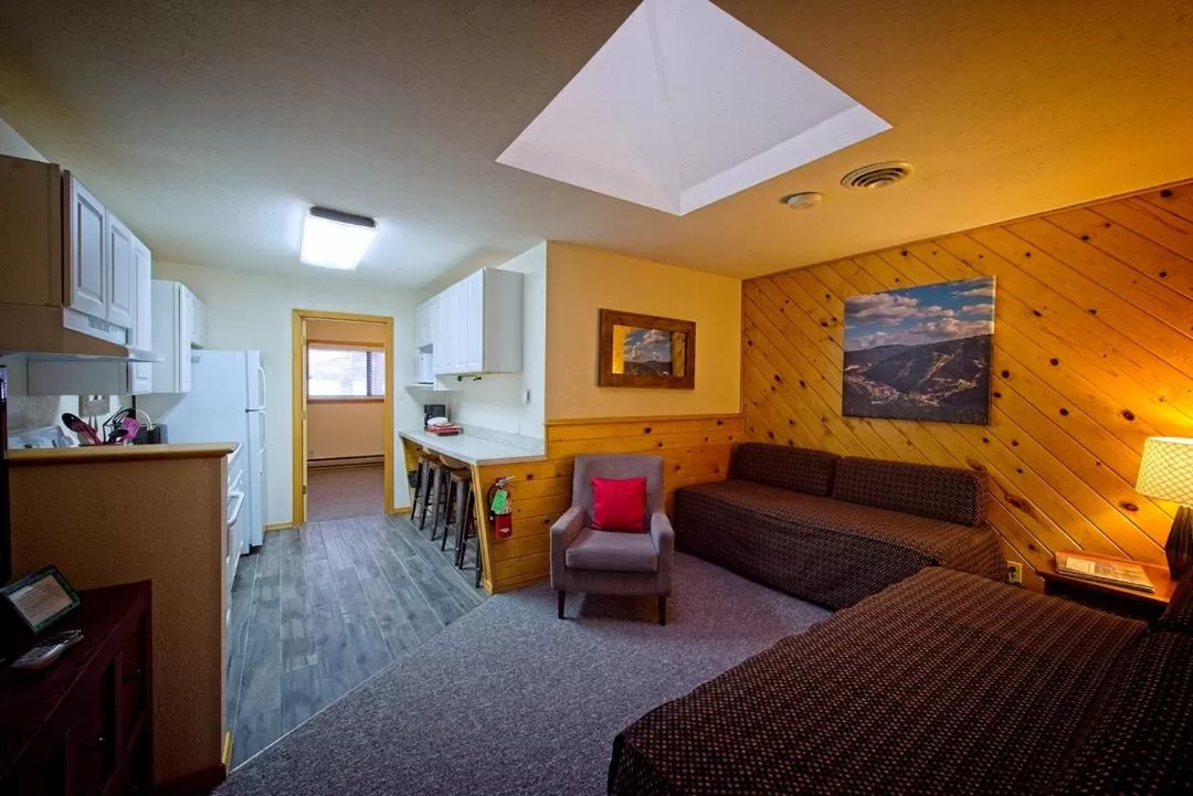 Kitchen or kitchenette, Seating Area in Sitzmark Sports Lodge