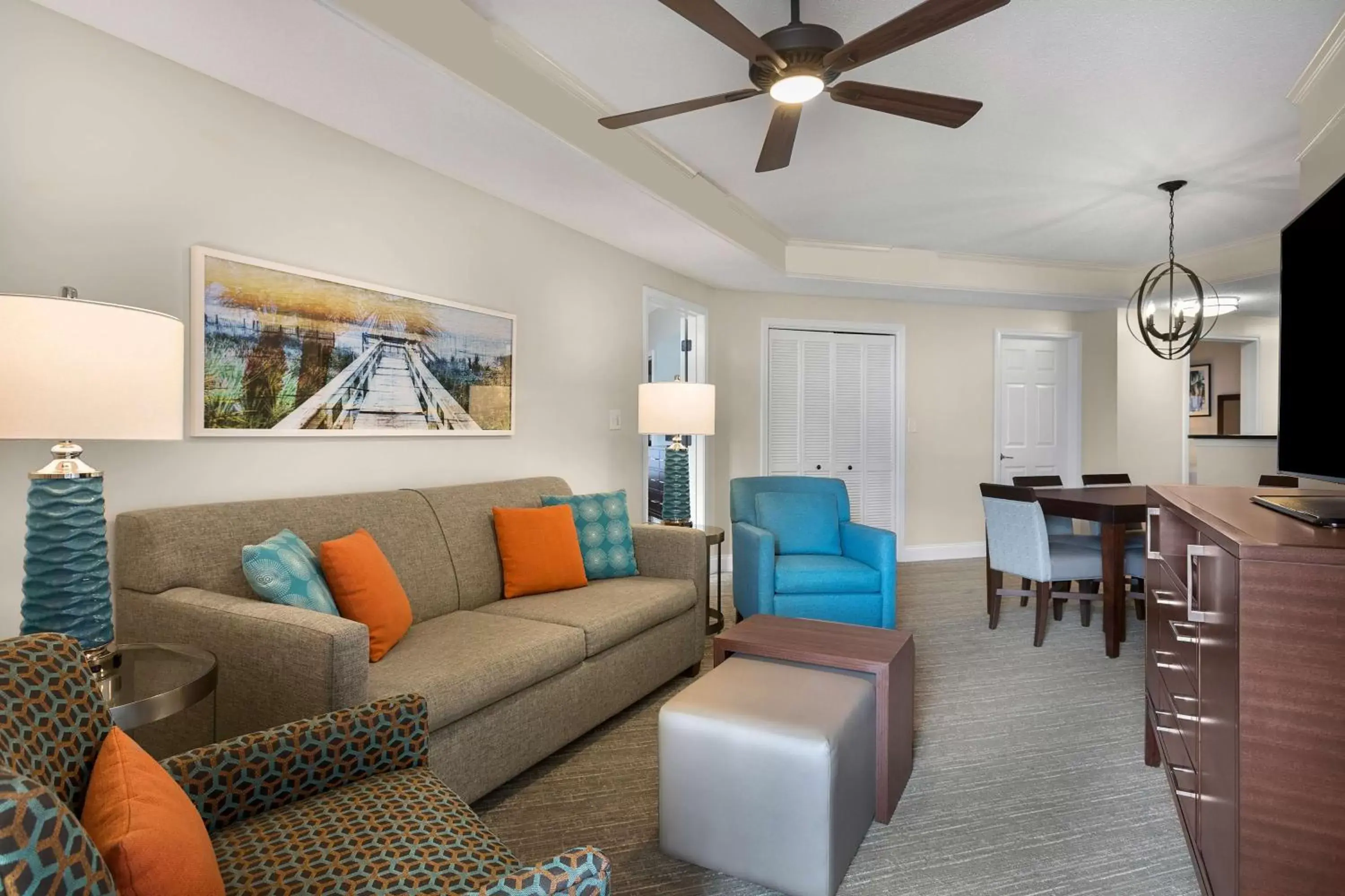 Living room, Seating Area in Hilton Grand Vacations Club Anderson Ocean Myrtle Beach