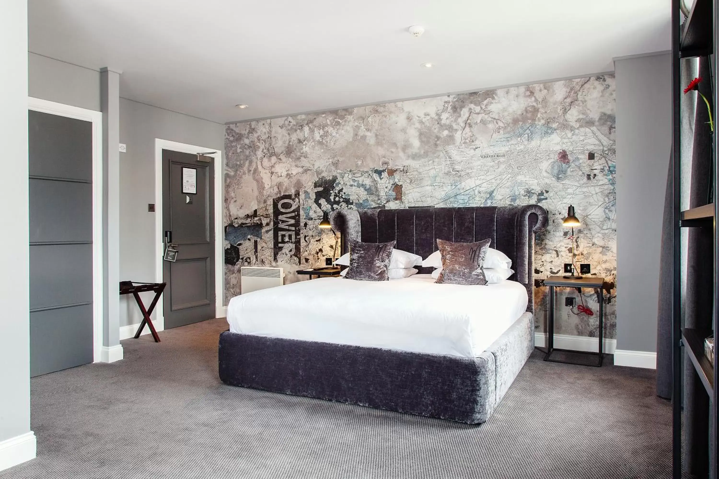 Bedroom, Bed in Malmaison Edinburgh