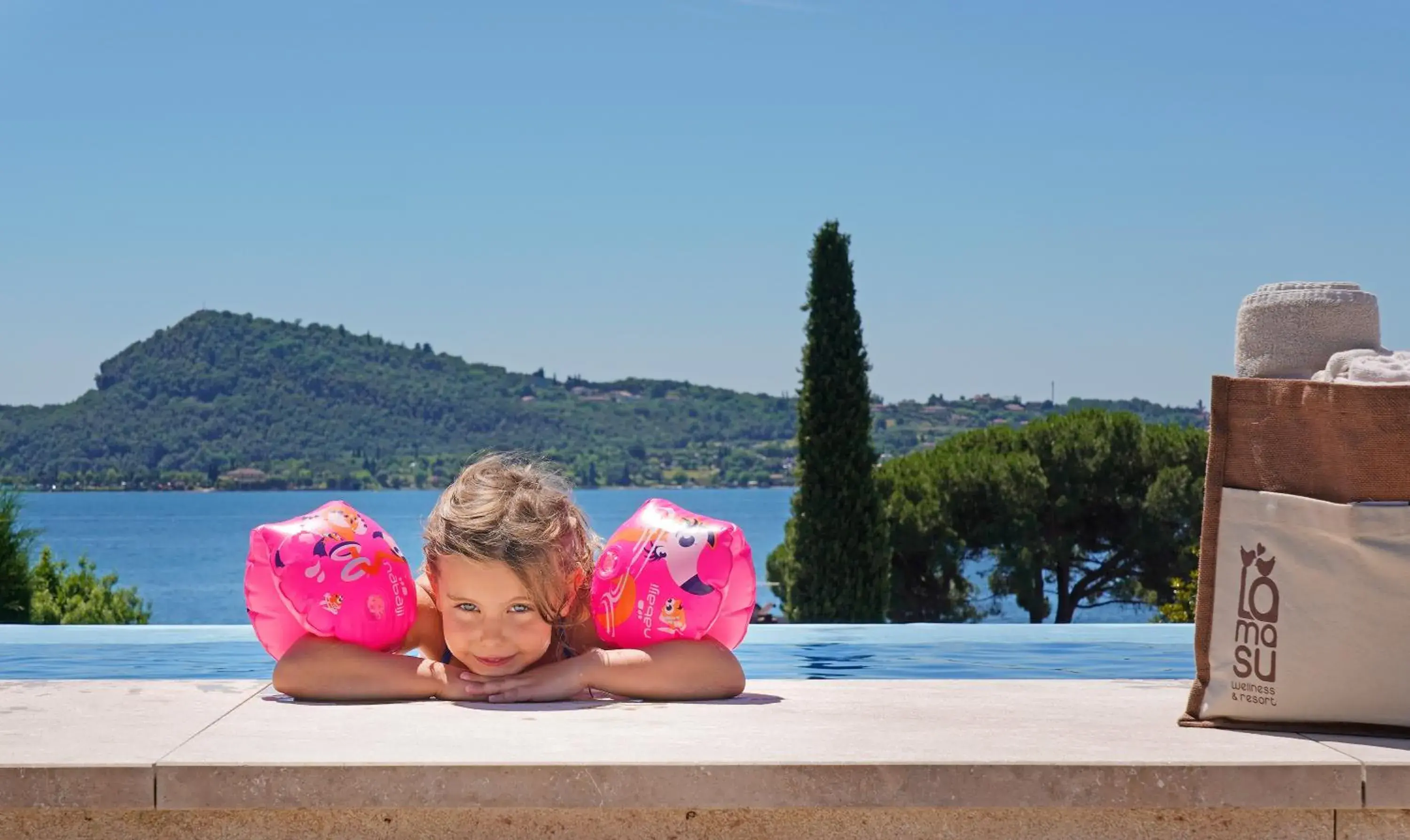 Swimming pool, Children in Lamasu RioVerde - Lago di Garda