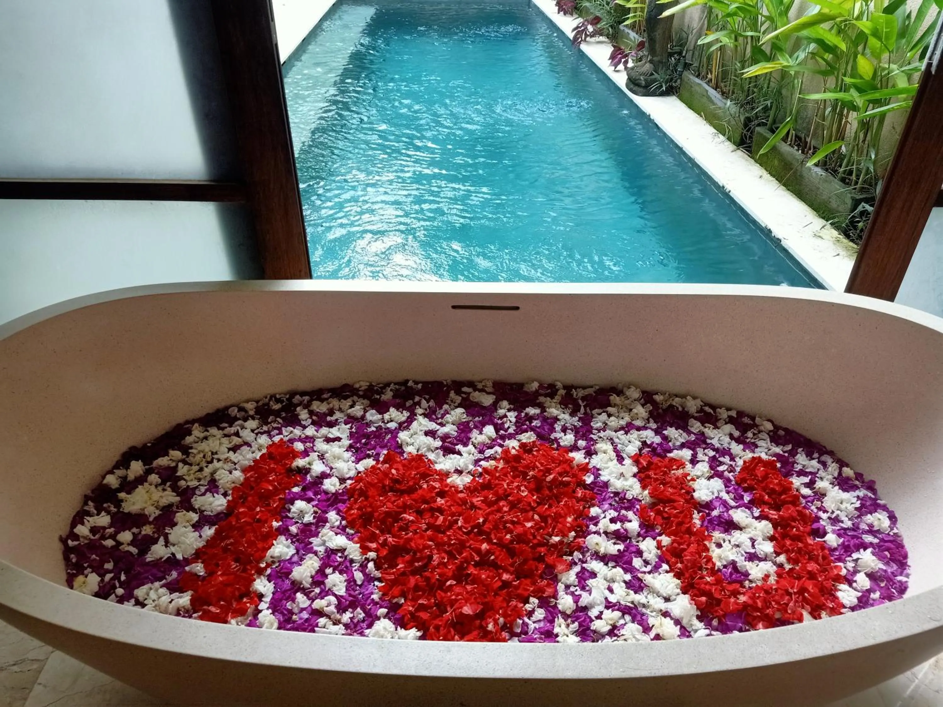 Pool view in Beautiful Bali Villas