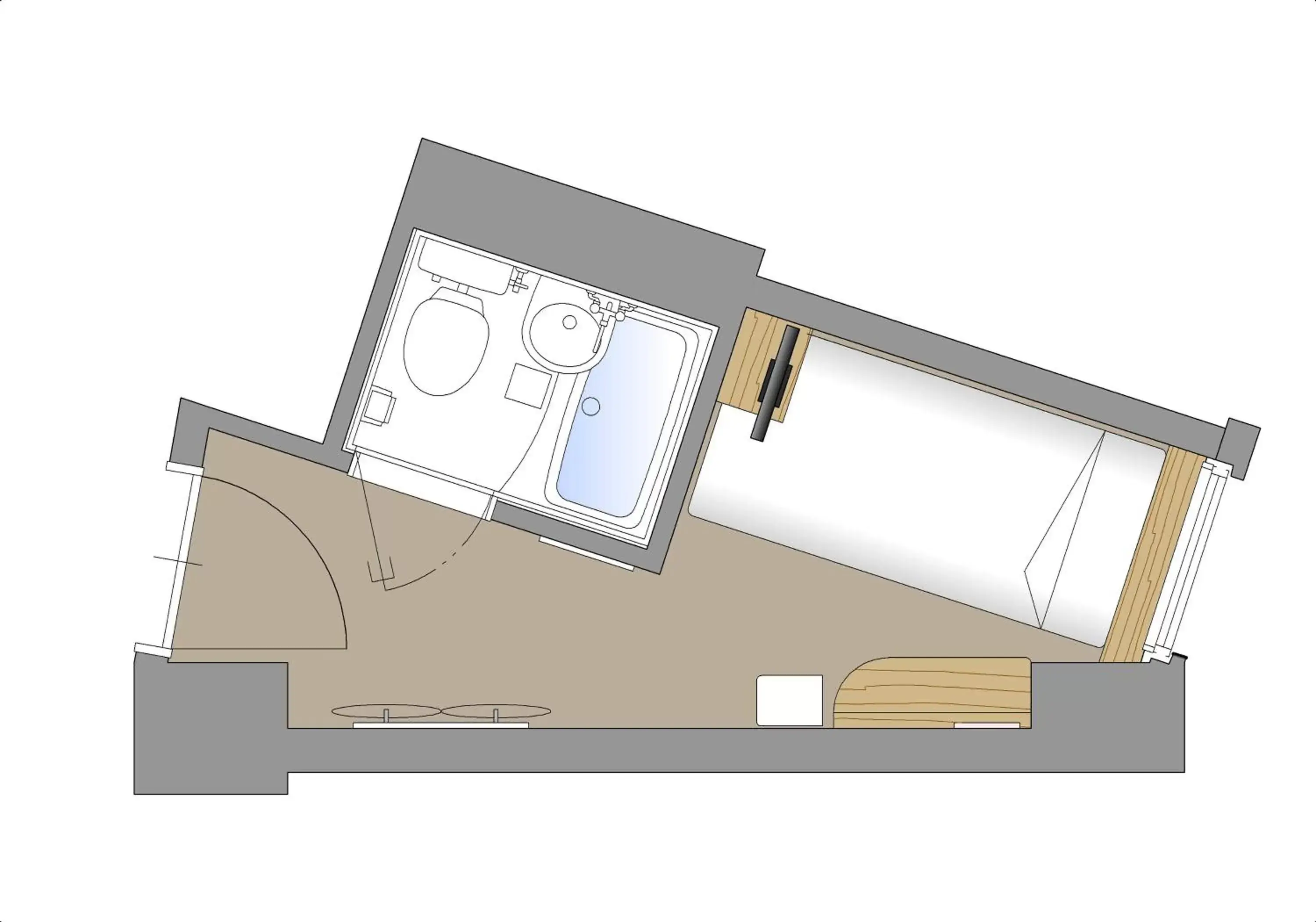 Photo of the whole room, Floor Plan in Chisun Inn Nagoya