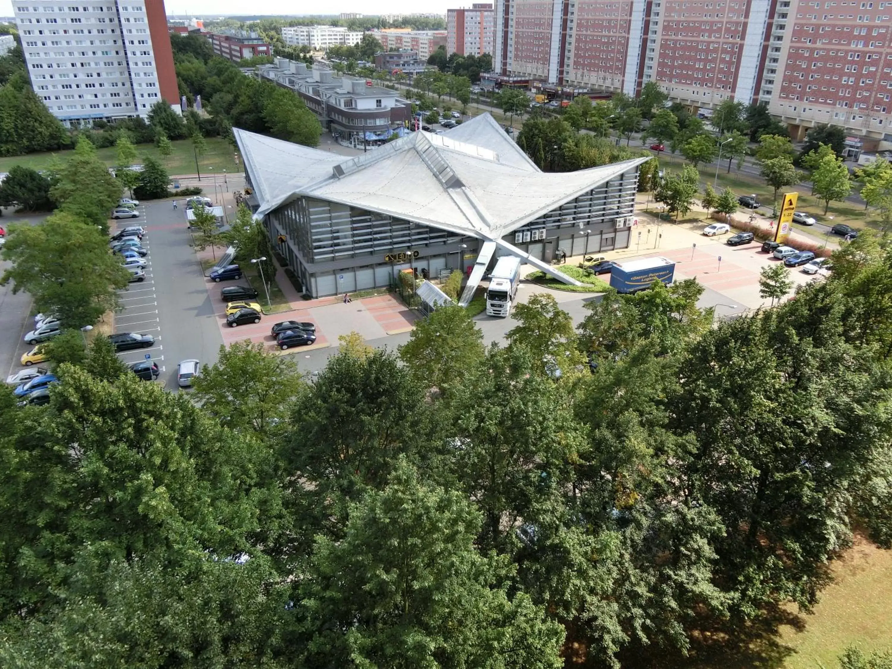 Area and facilities, Bird's-eye View in Gästehaus Rostock Lütten Klein