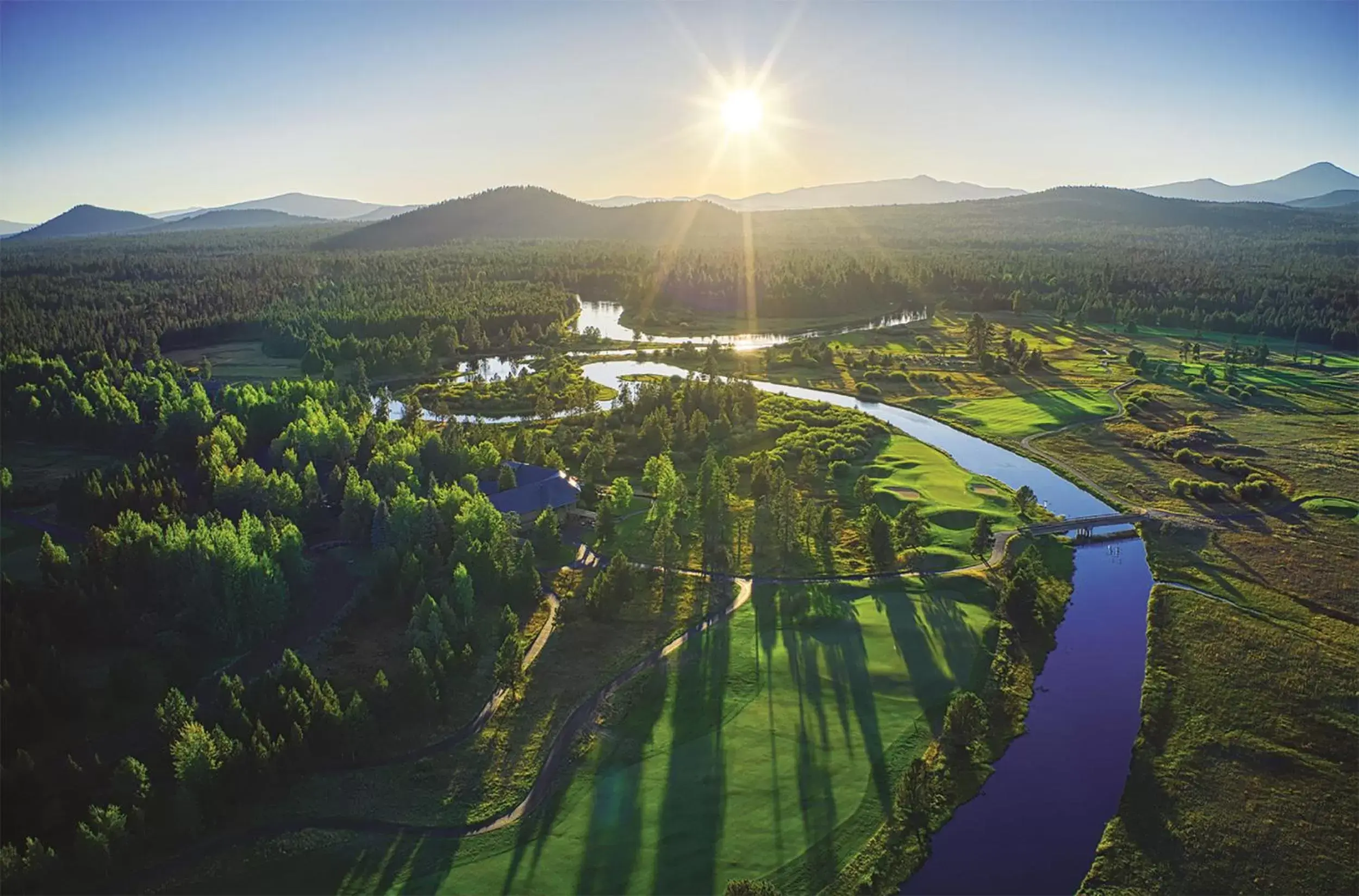 Golfcourse, Bird's-eye View in Sunriver Resort