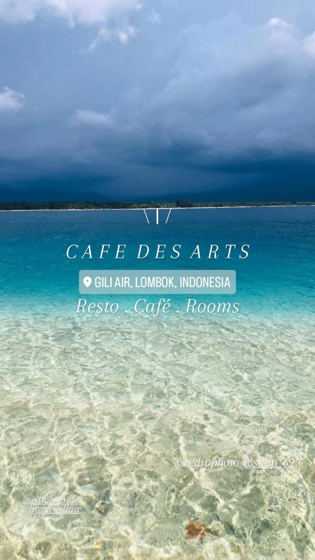 Natural landscape in Café des Arts Gili Air