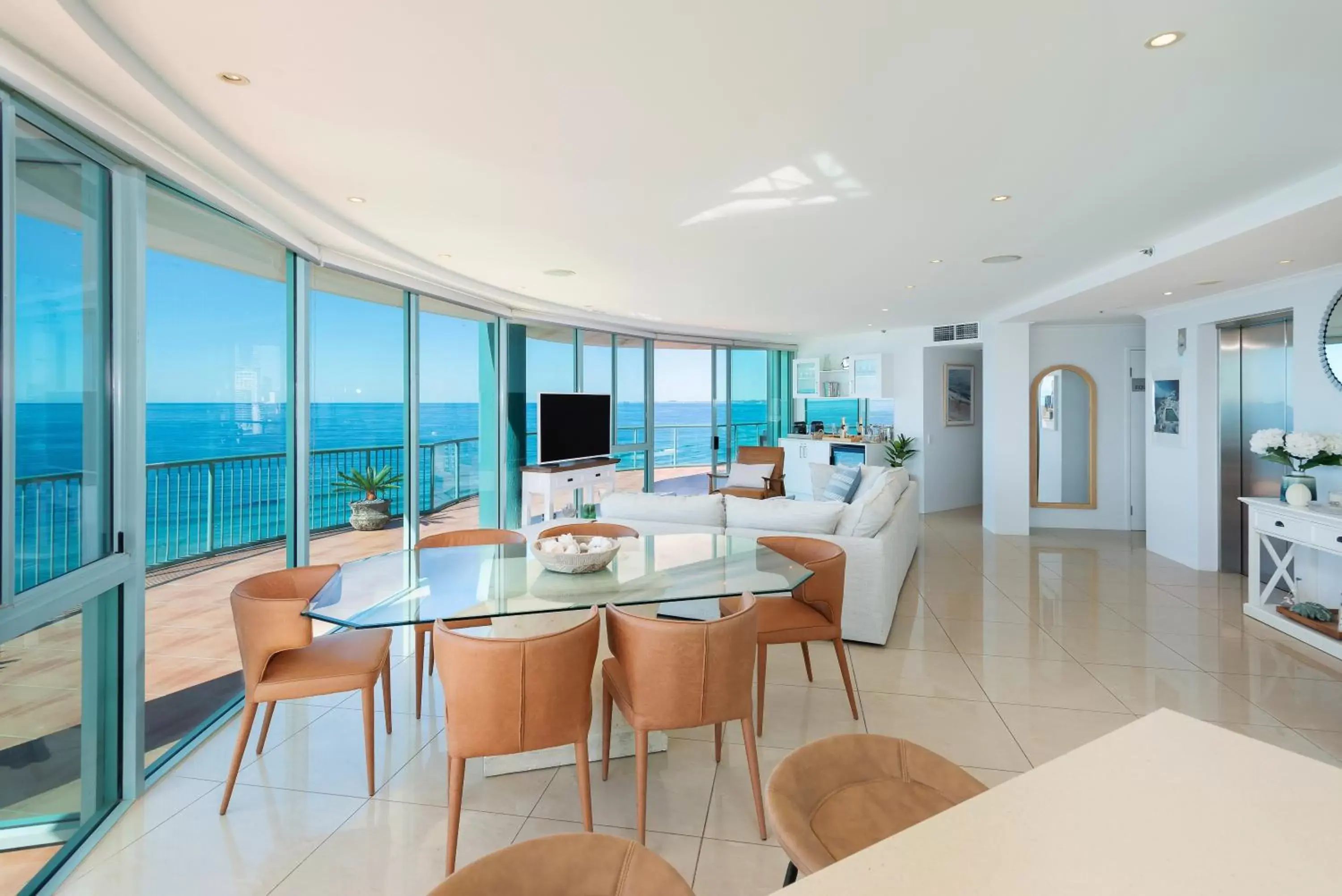 Living room in The Waterford on Main Beach