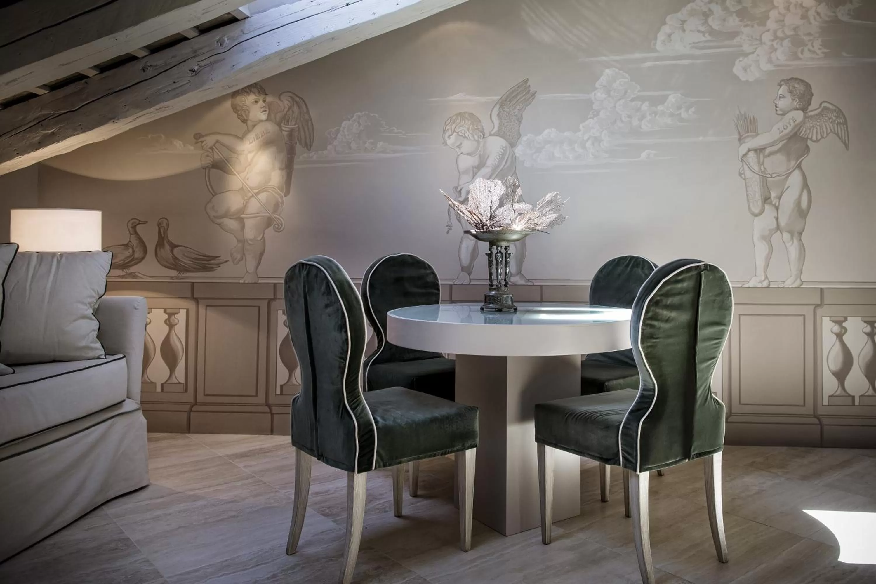 Seating area in Seven Historical Suites