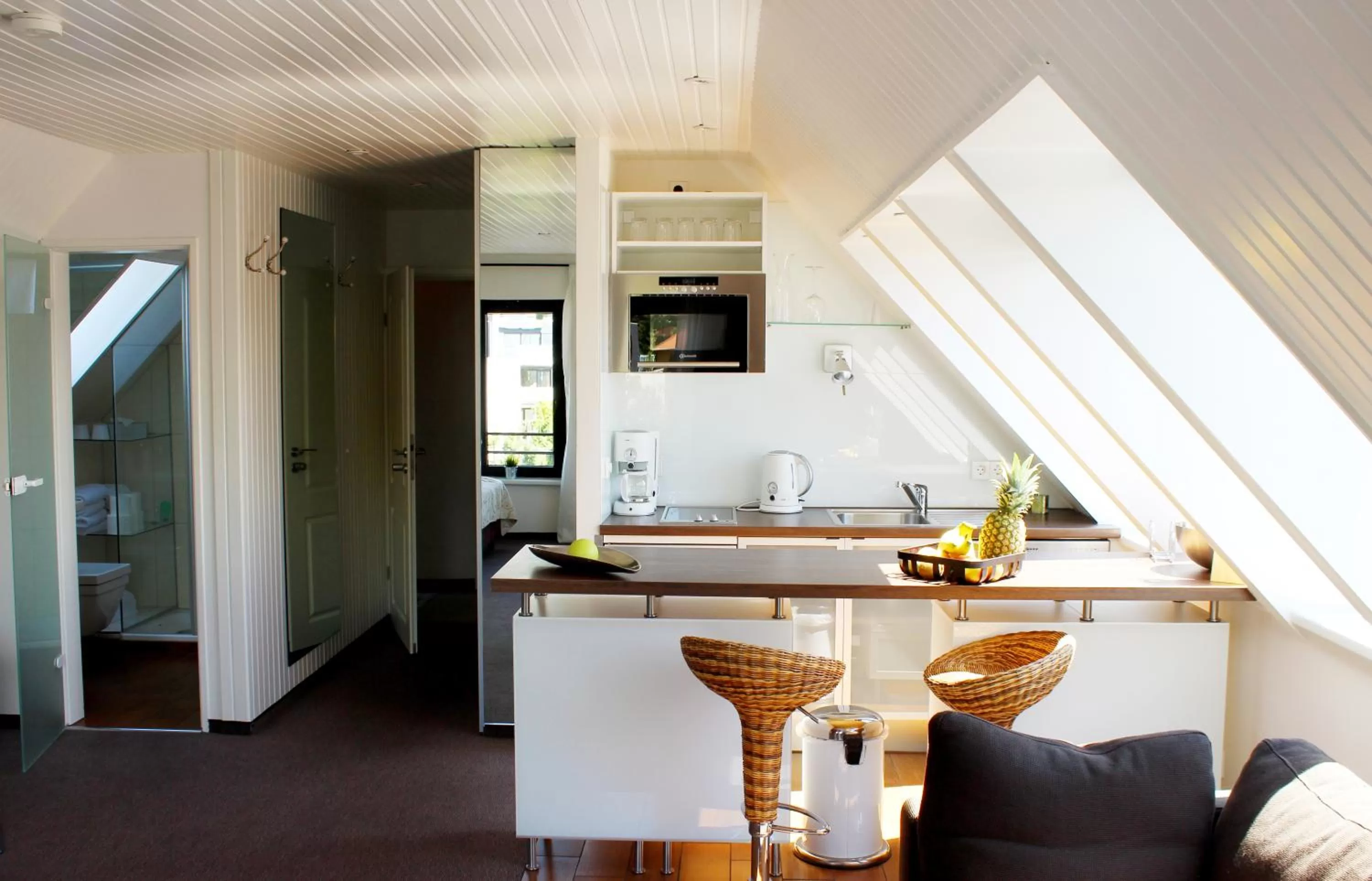 Kitchen or kitchenette in Hotel Seemöwe