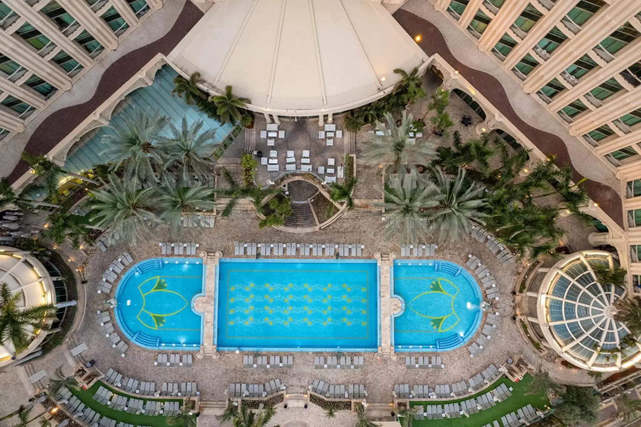 Bird's eye view, Pool View in Queen of Sheba Eilat