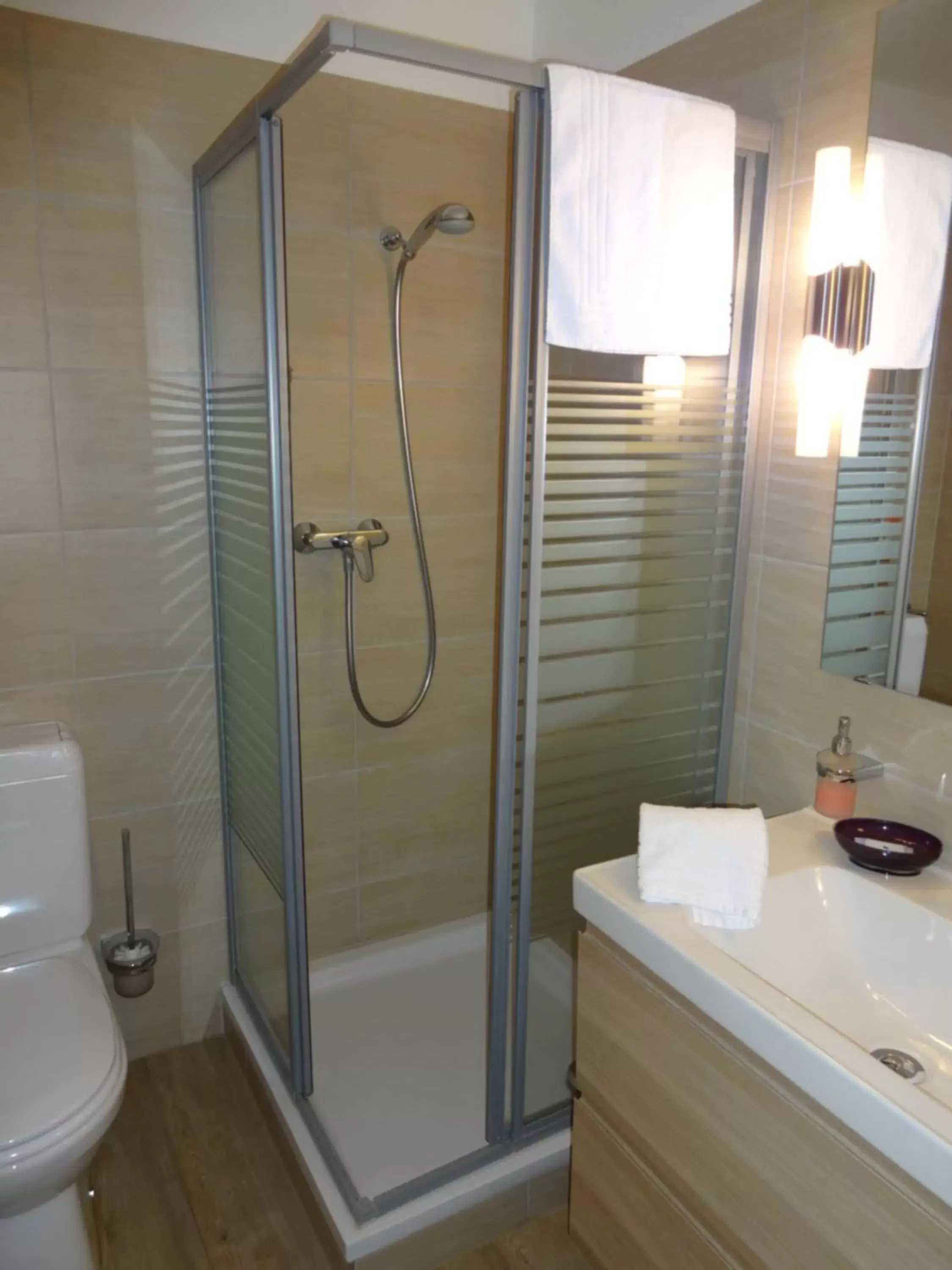Shower, Bathroom in Hotel Schweizerhof