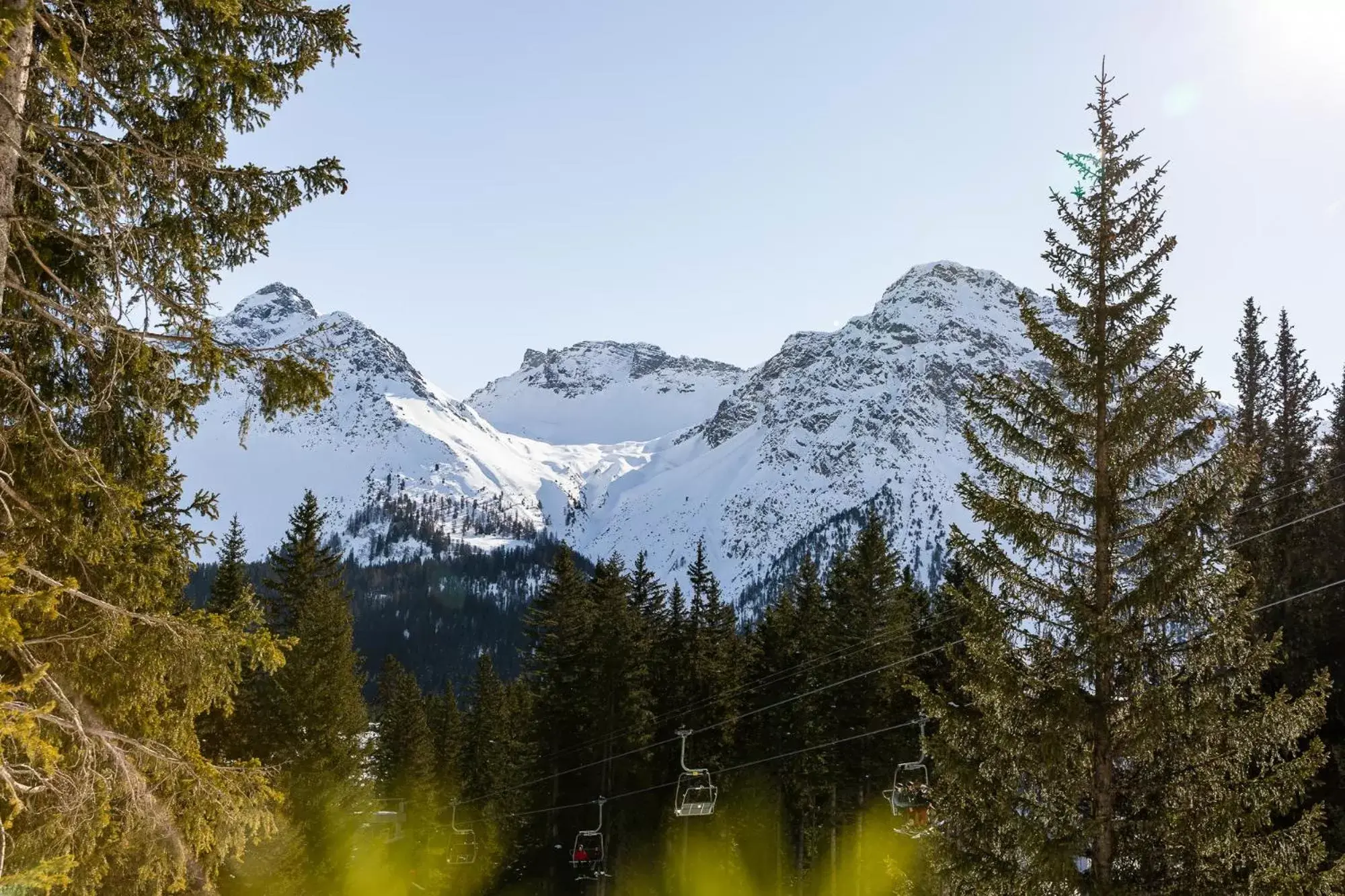 Mountain view, Winter in Waldhotel Arosa