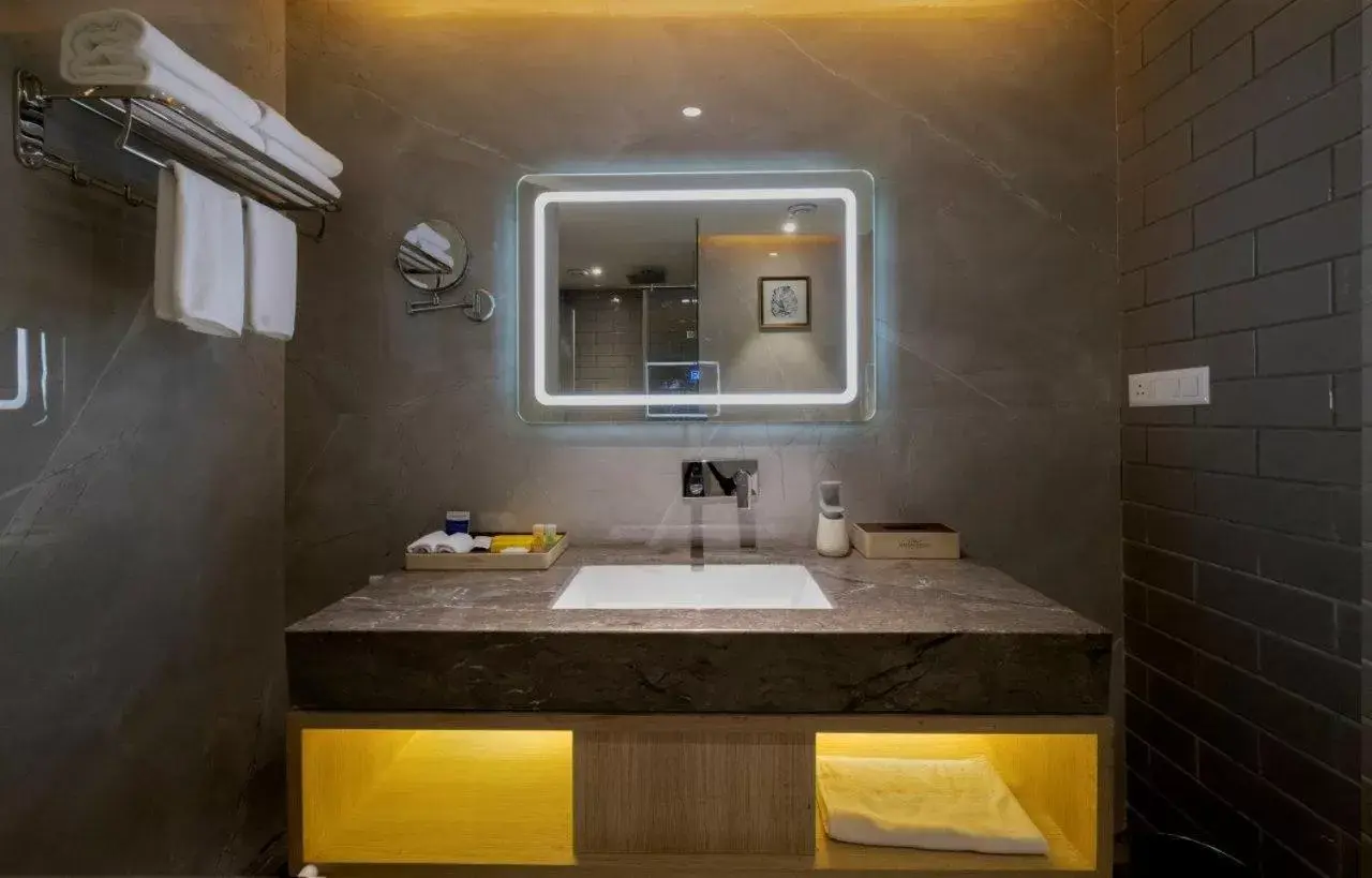 Bathroom in Sarovar Portico Morbi