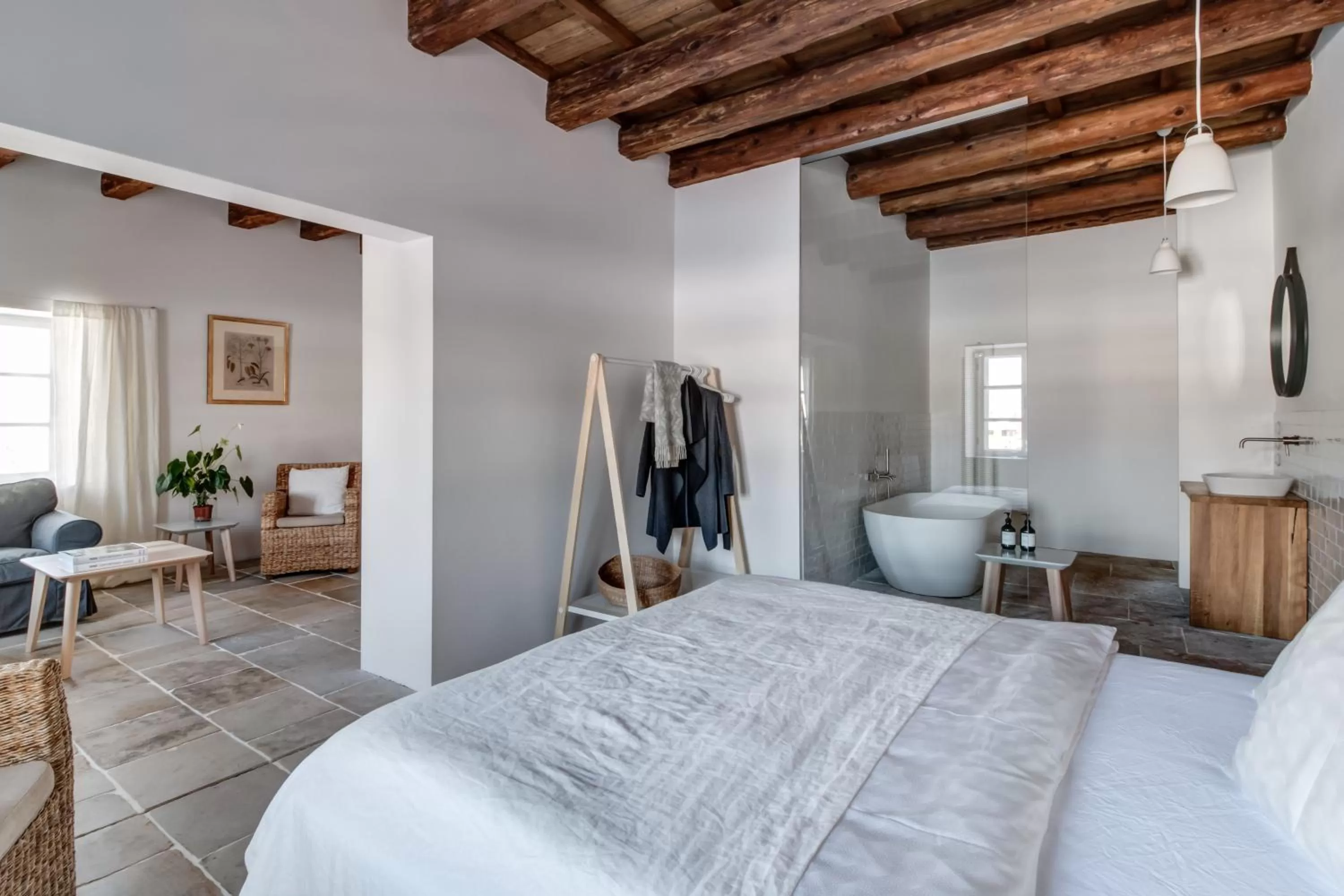 Bathroom, Bed in Mezi plůtky boutique dům