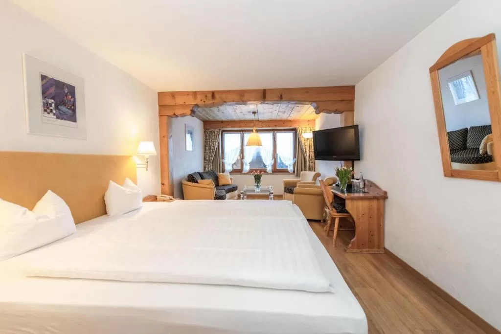 Bed in Hotel Steinbock