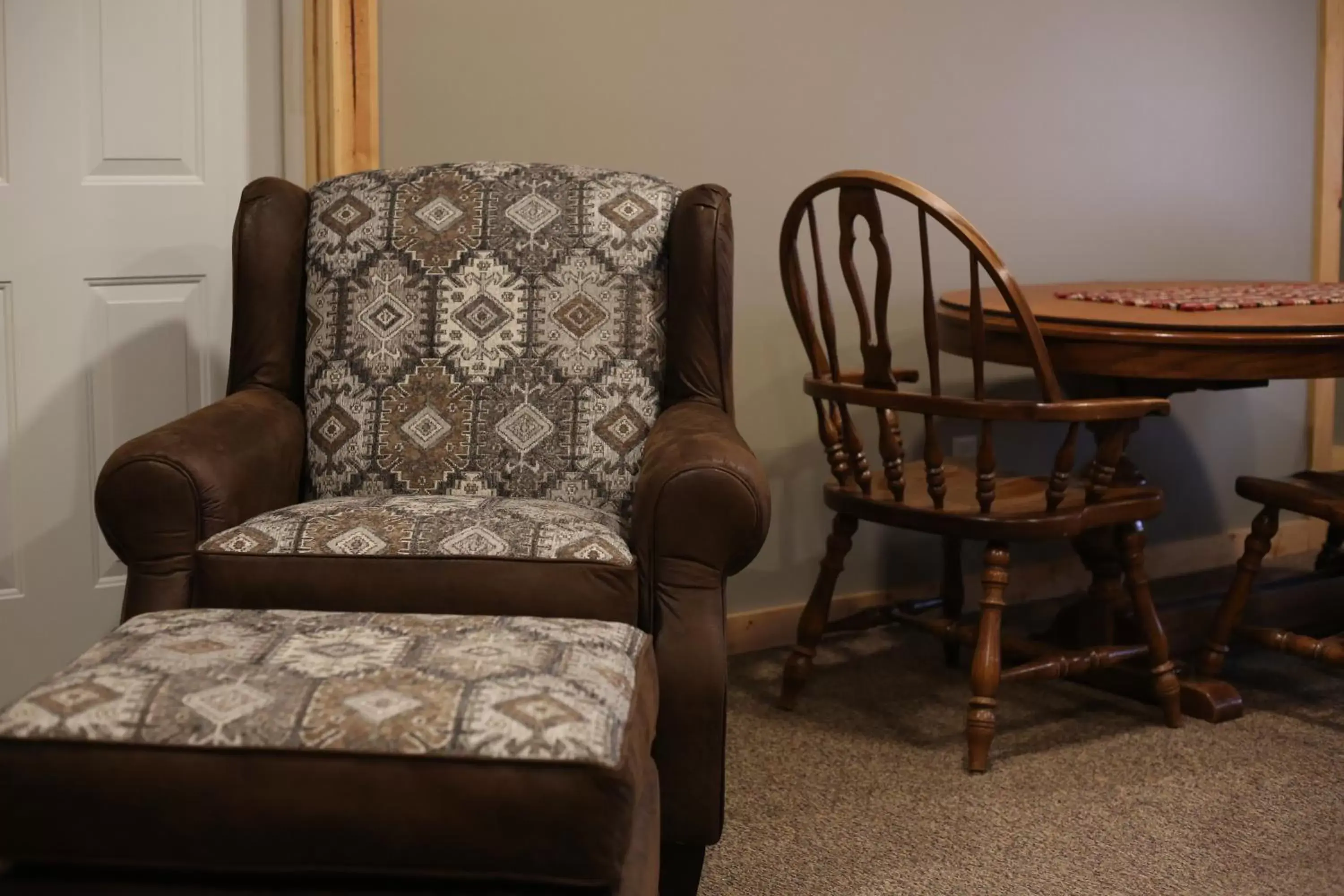 Seating Area in Blessing Lodge by Amish Country Lodging