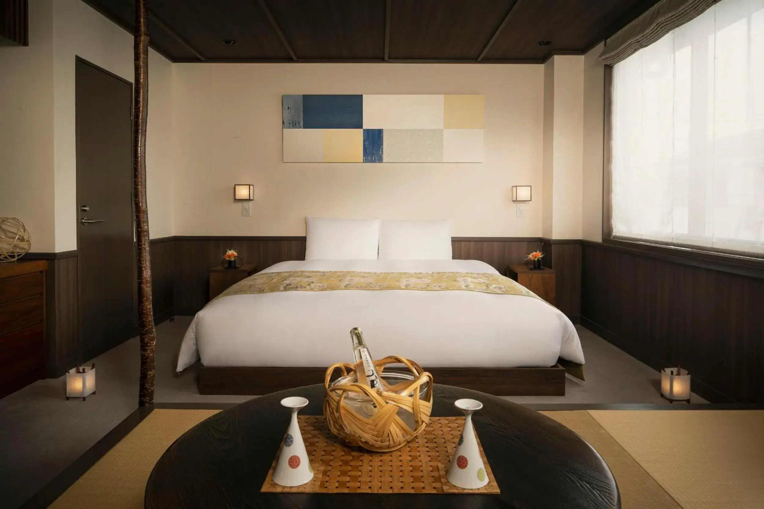 Bed in THE JUNEI HOTEL Kyoto Imperial Palace West