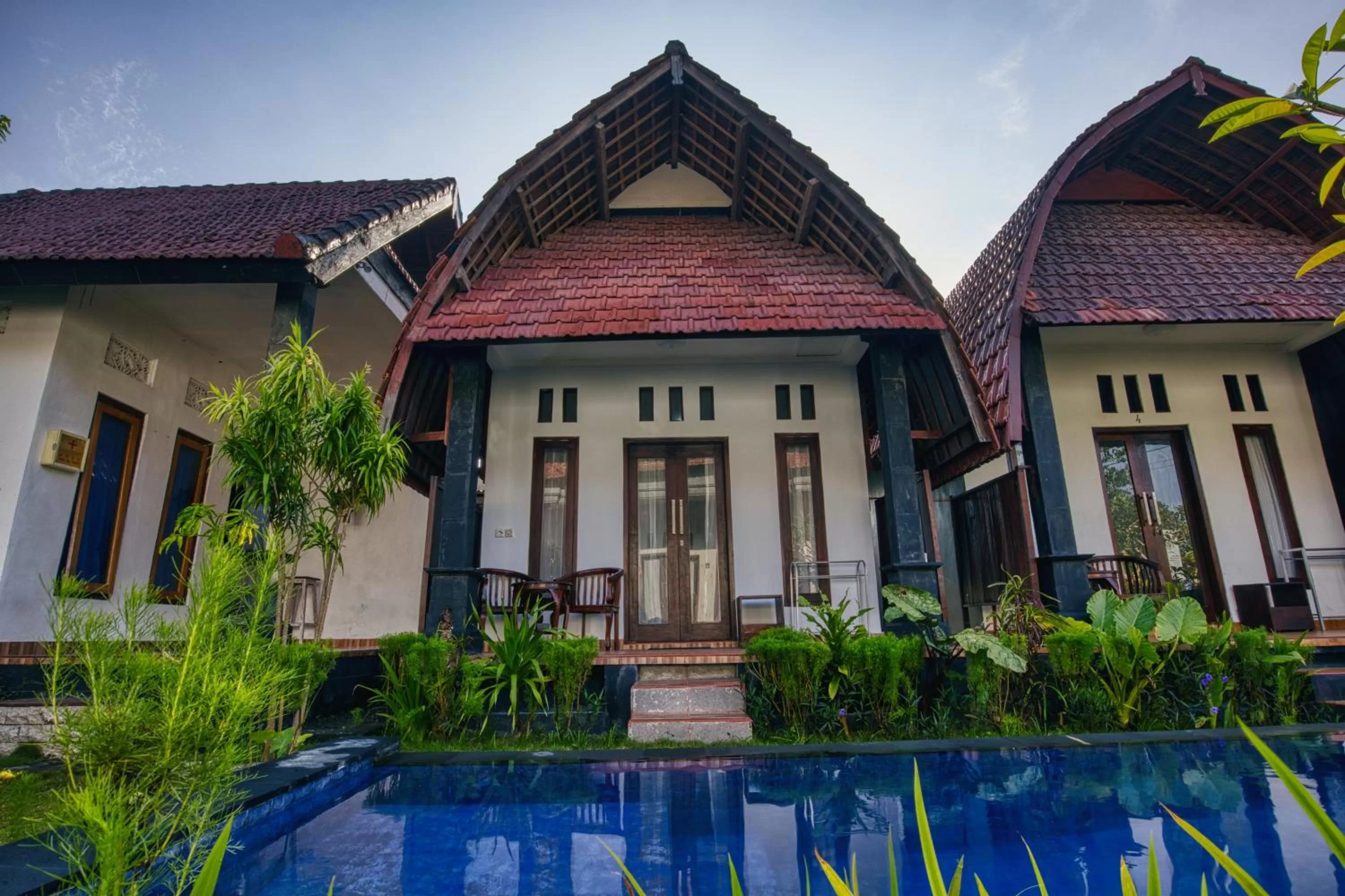 Pool view in Toro Cottage