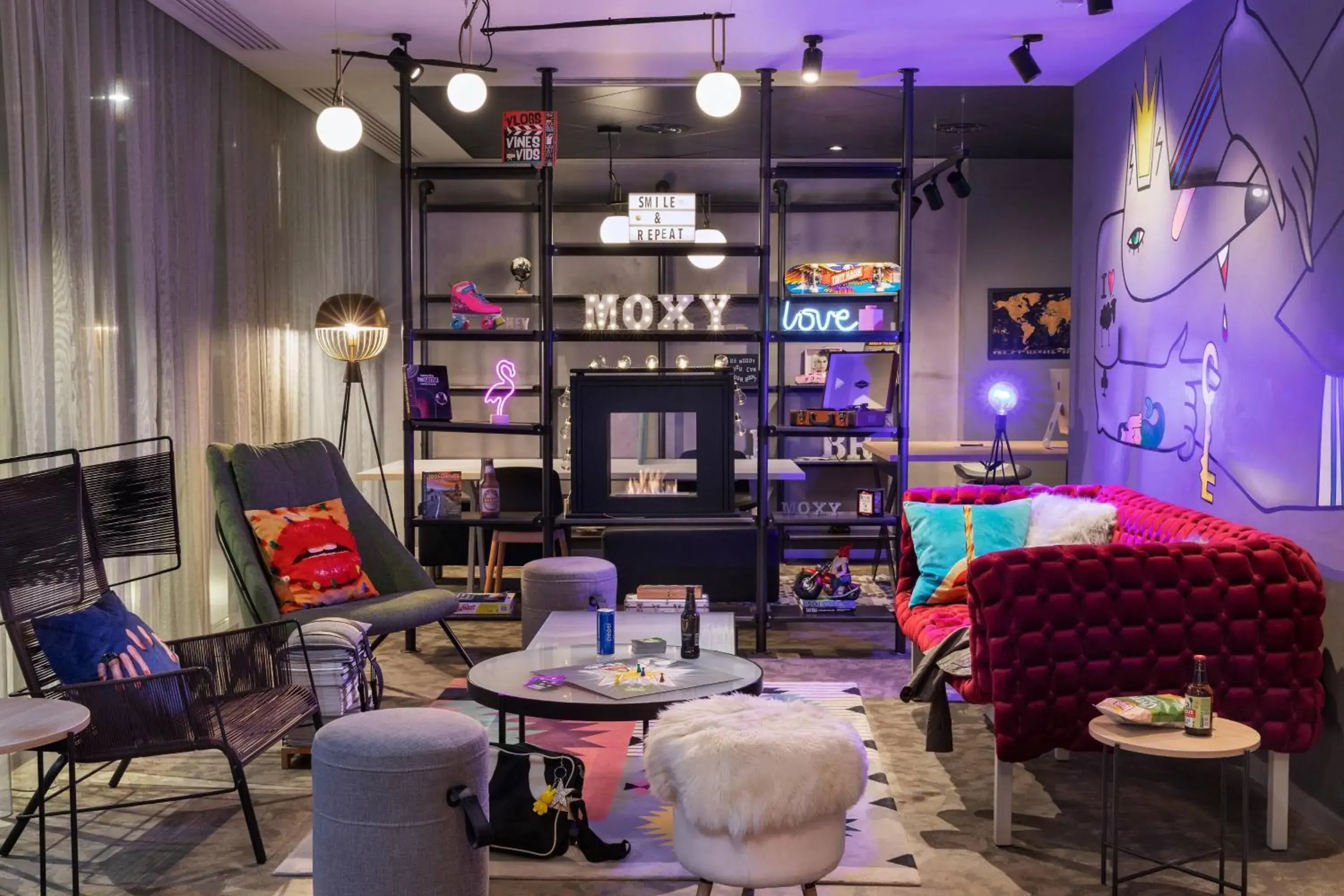 Lobby or reception in Moxy Bucharest Old Town