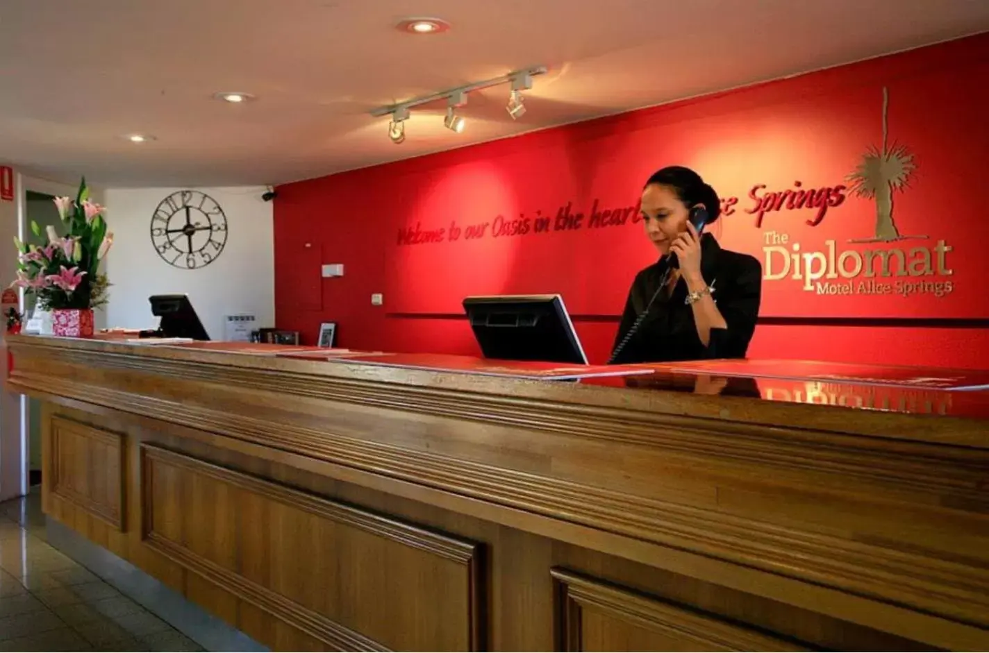 Lobby/Reception in Diplomat Hotel Alice Springs