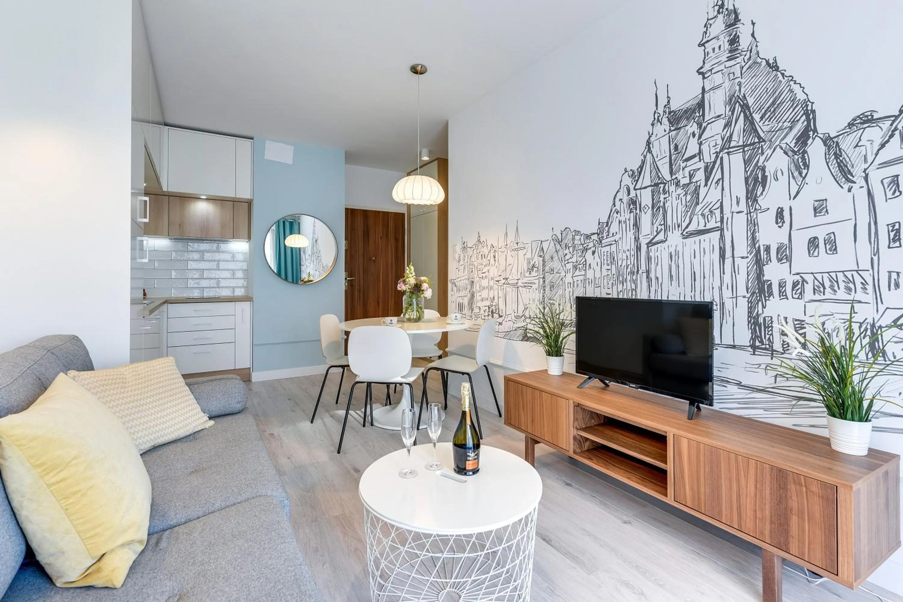 Living room in GRANO APARTMENTS Gdańsk Motława SPA & Wellness