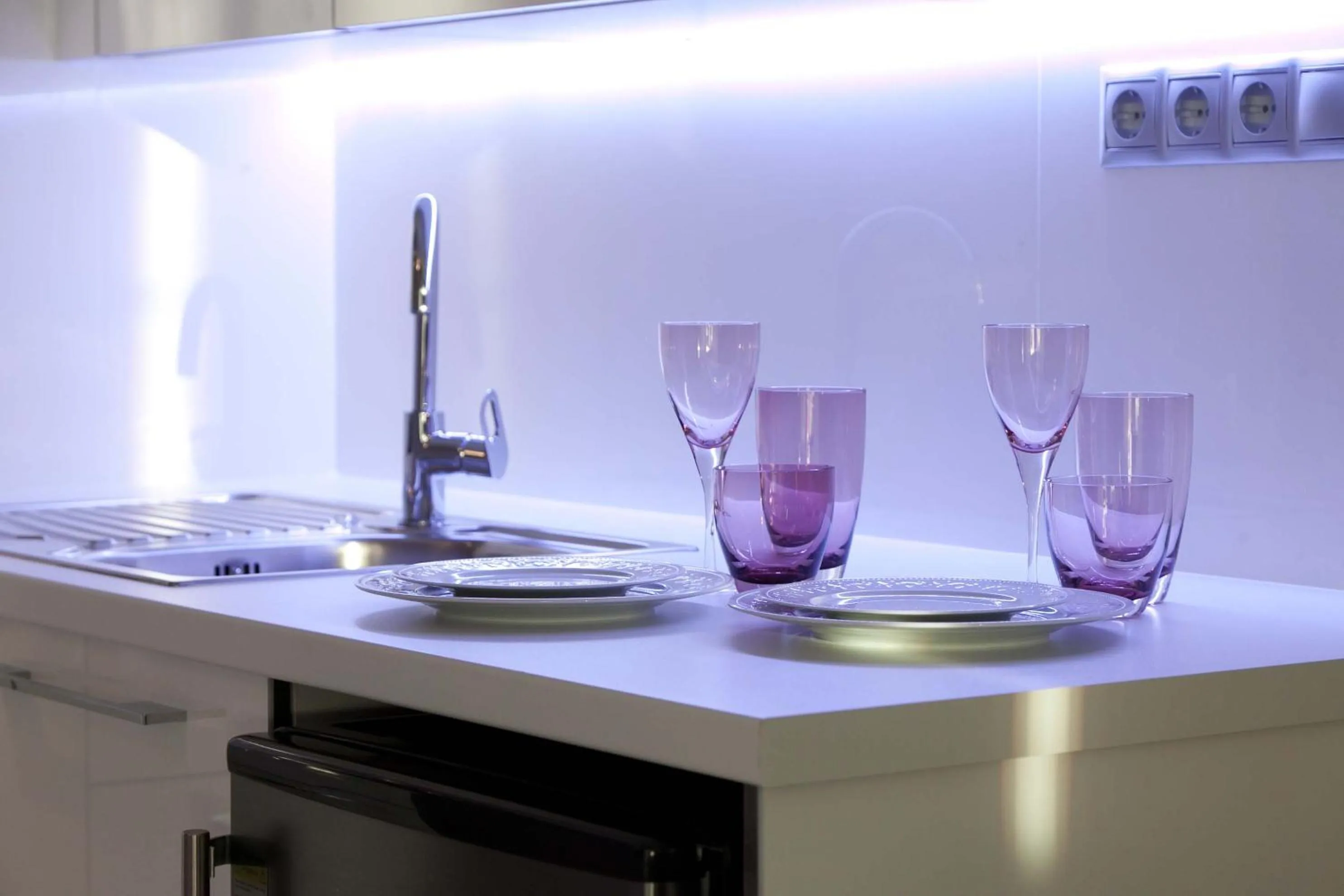 Kitchen or kitchenette in Georgioupolis Beach Hotel