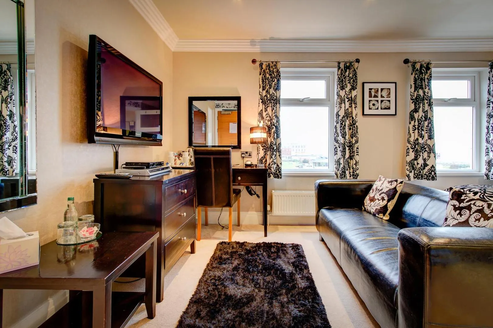 Seating area in Number One South Beach