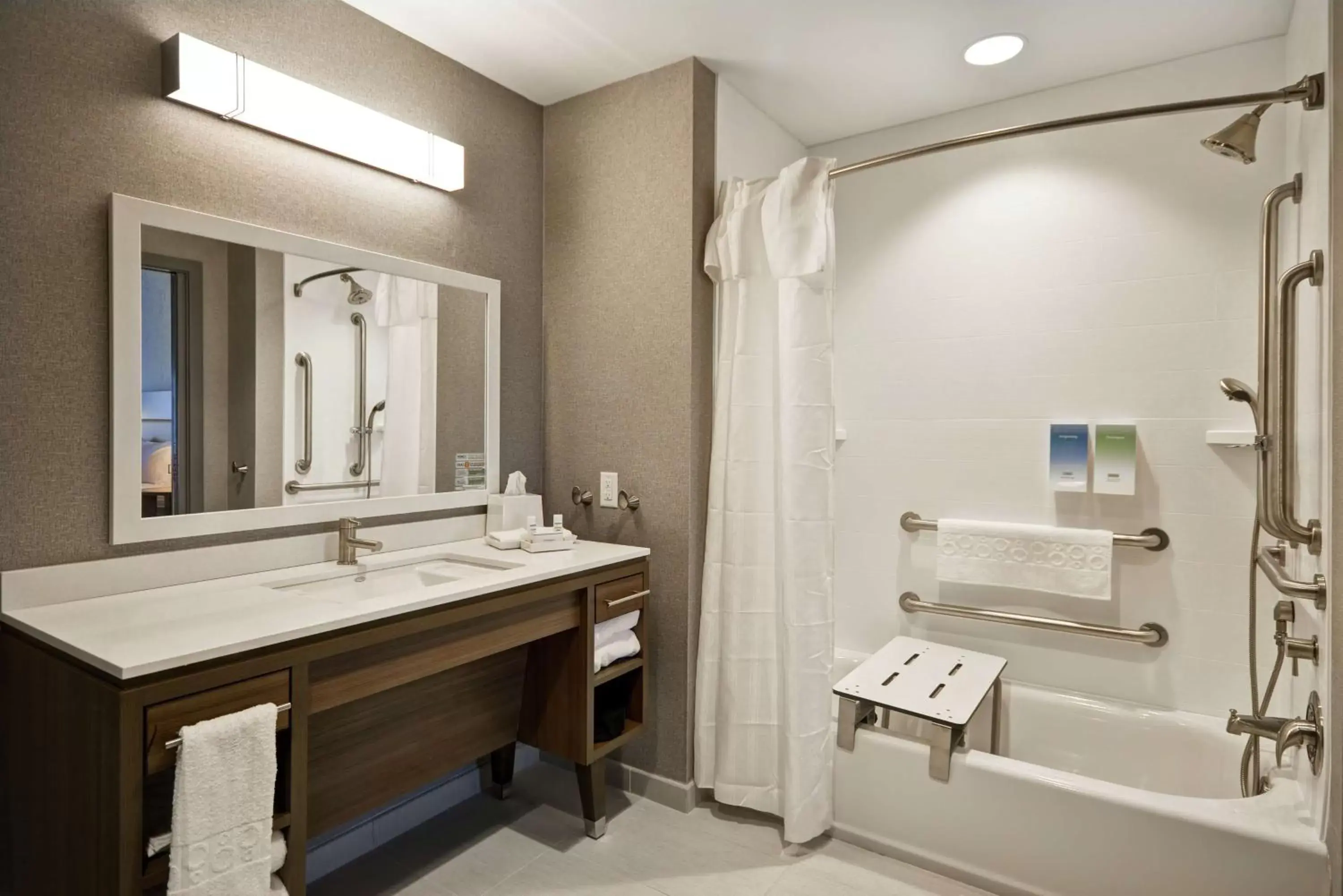Bathroom in Home2 Suites by Hilton Queensbury Lake George