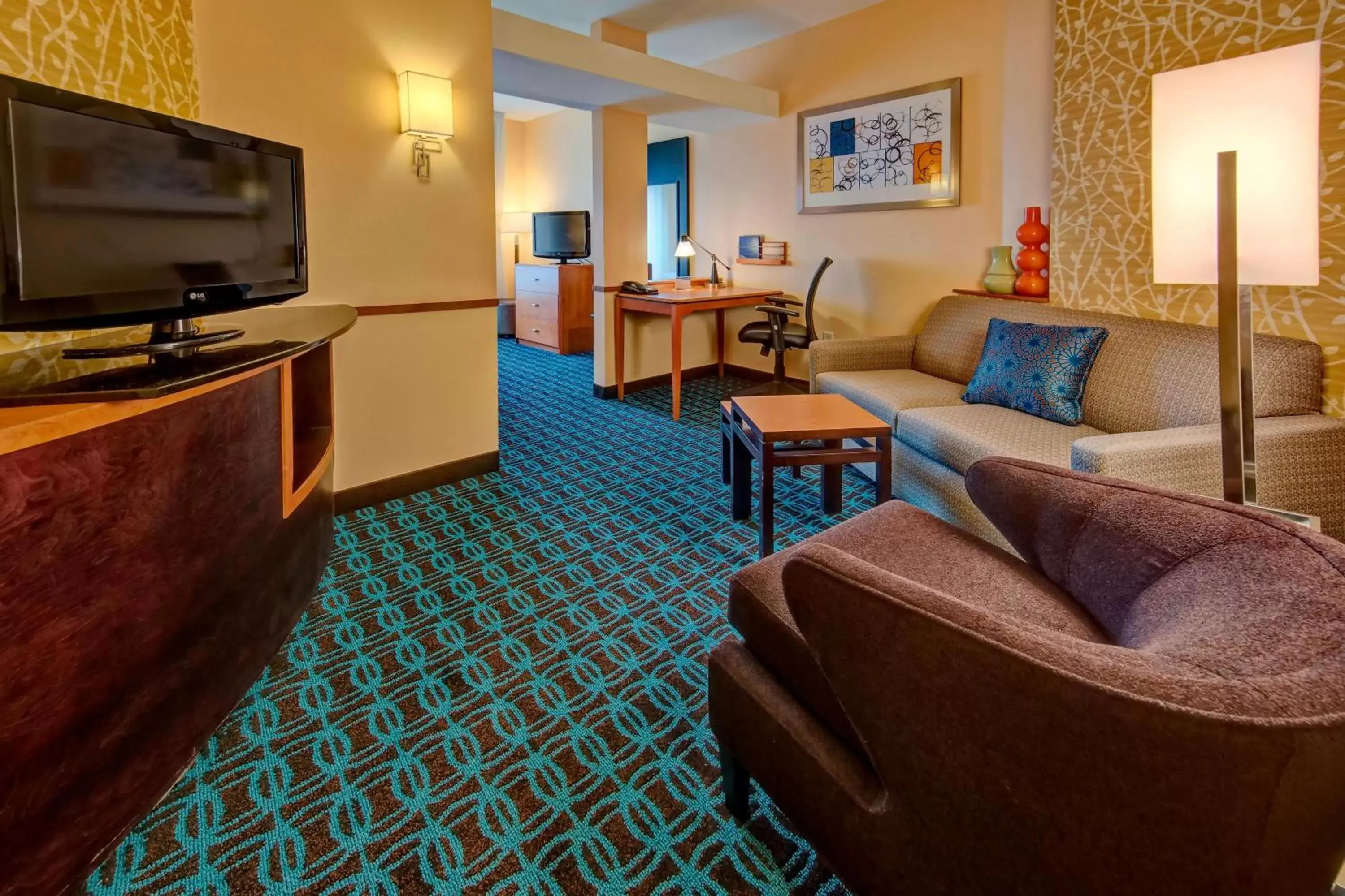 Living room, Seating Area in Fairfield Inn and Suites by Marriott Weatherford