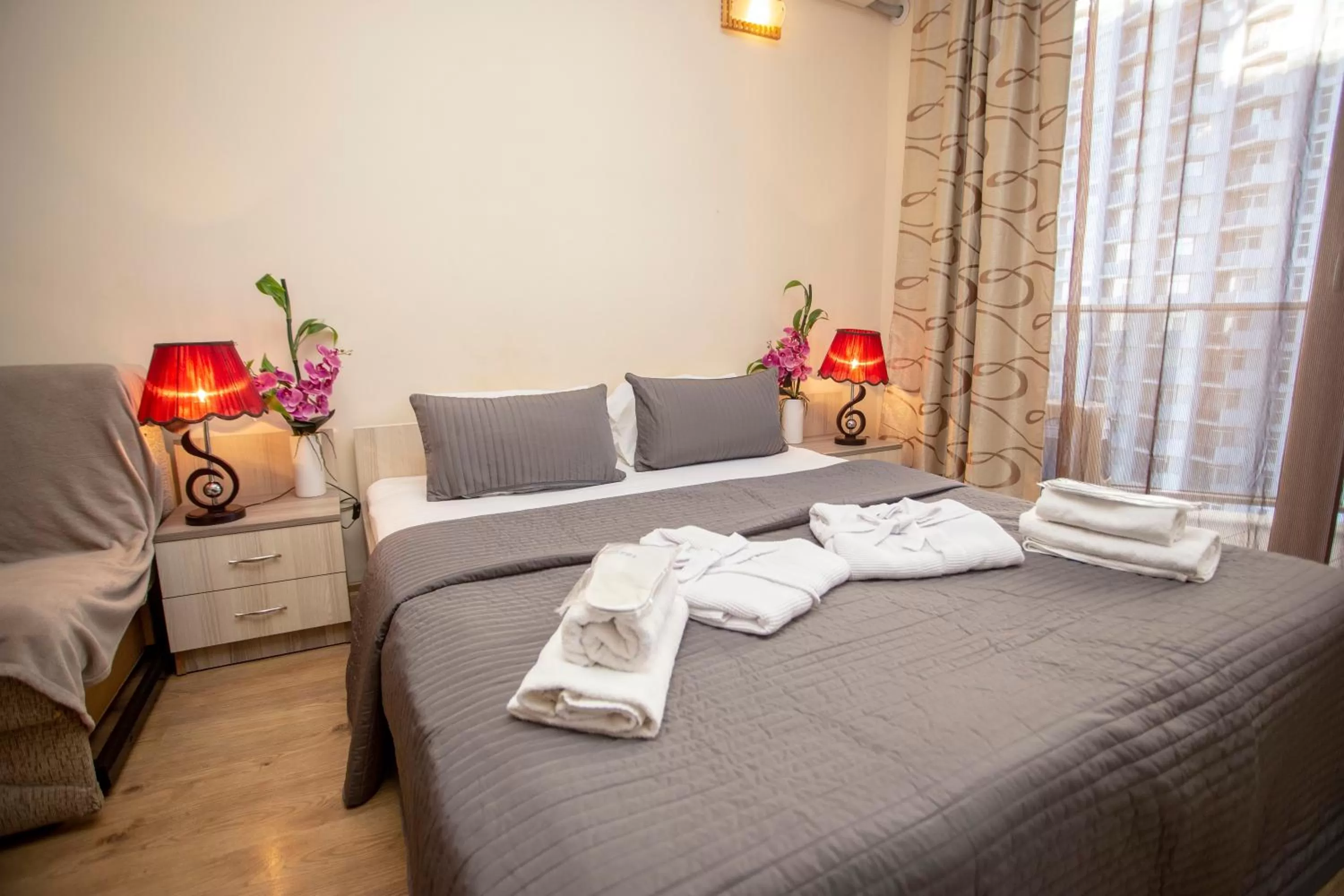 Living room, Bed in Blue Star Batumi