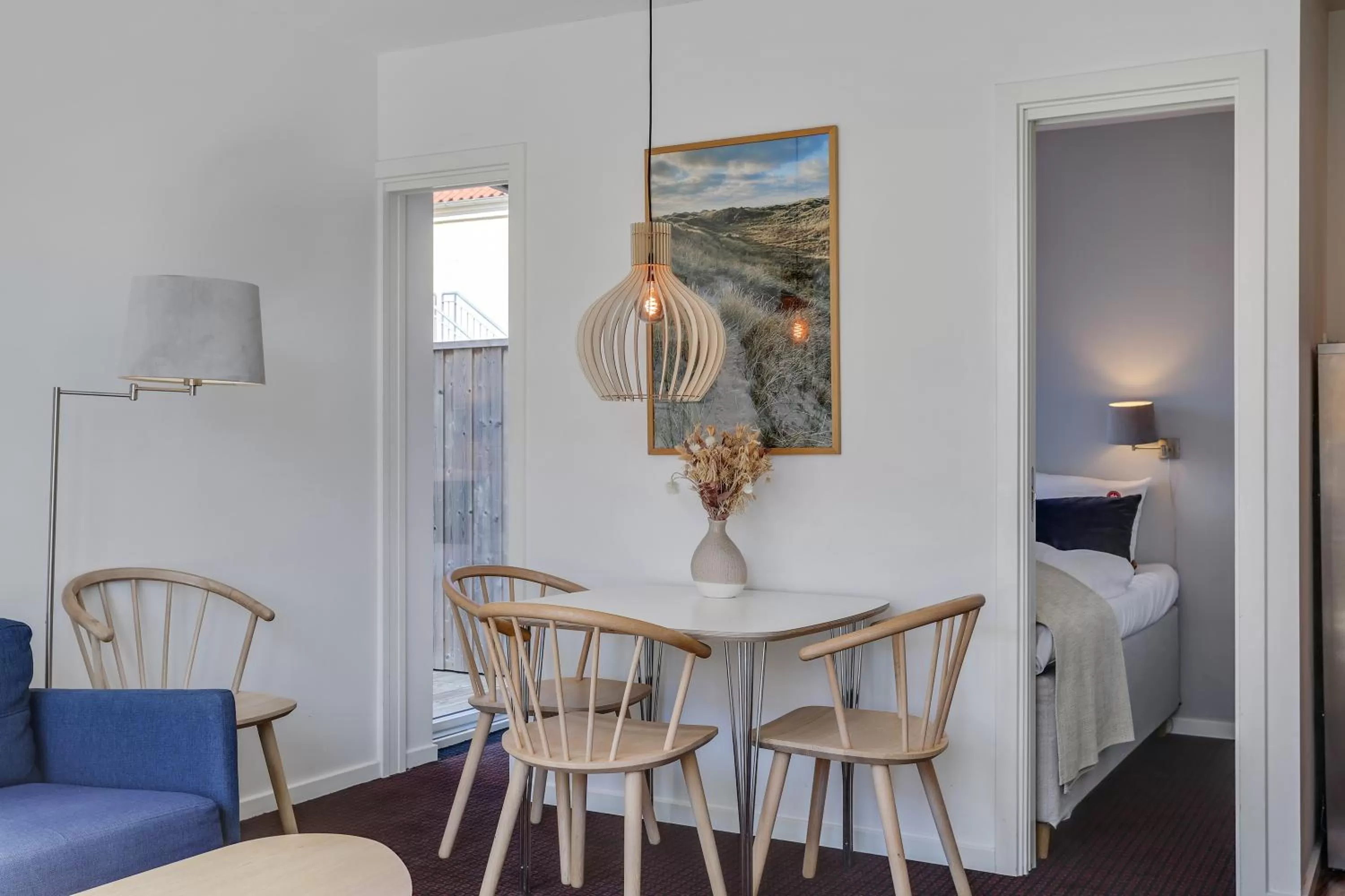 Dining area, Bed in Skagen Harbour Hotel
