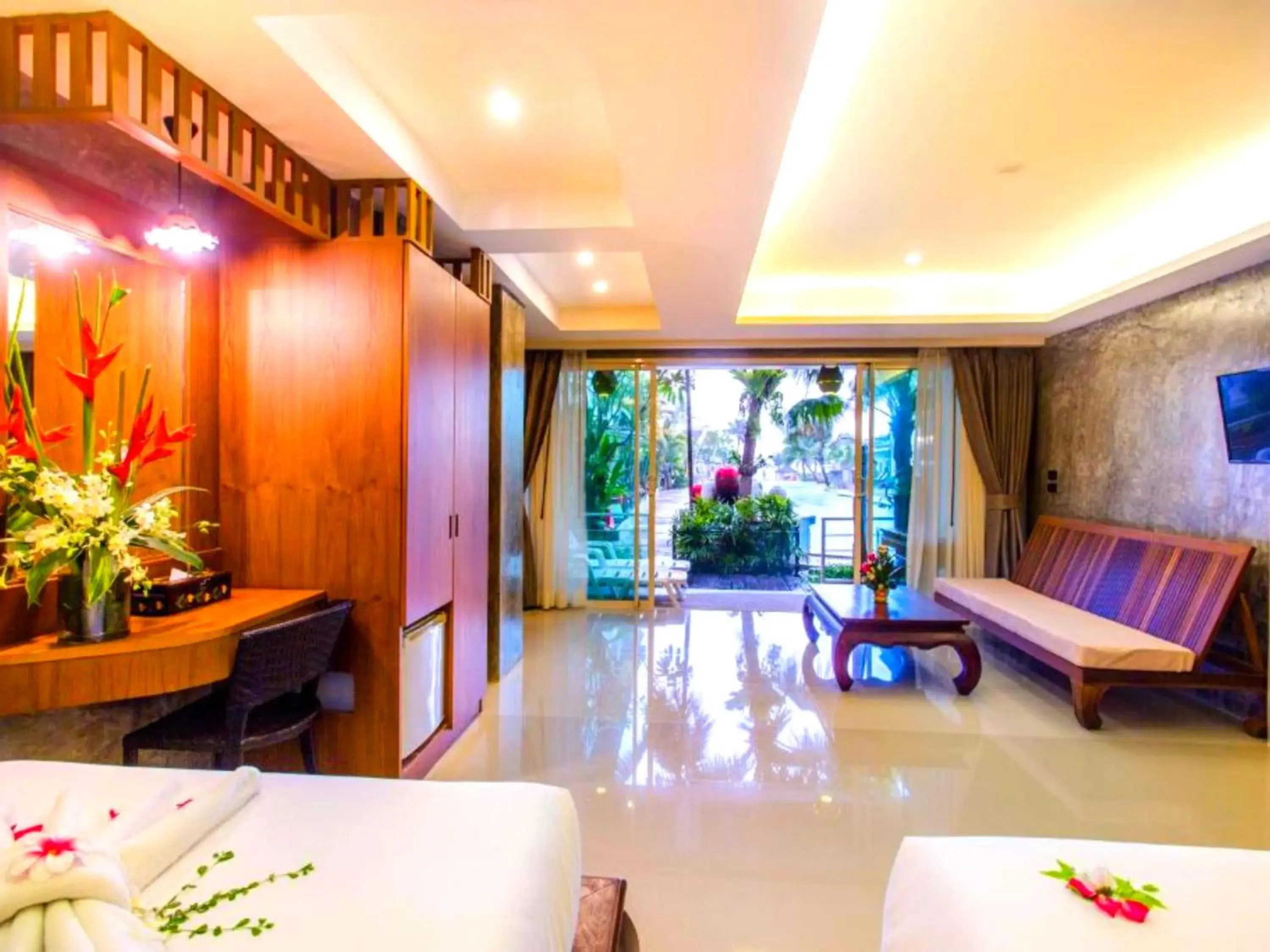 Deluxe Triple Room - Pool Access in The Samui Beach Resort - SHA Plus Certified