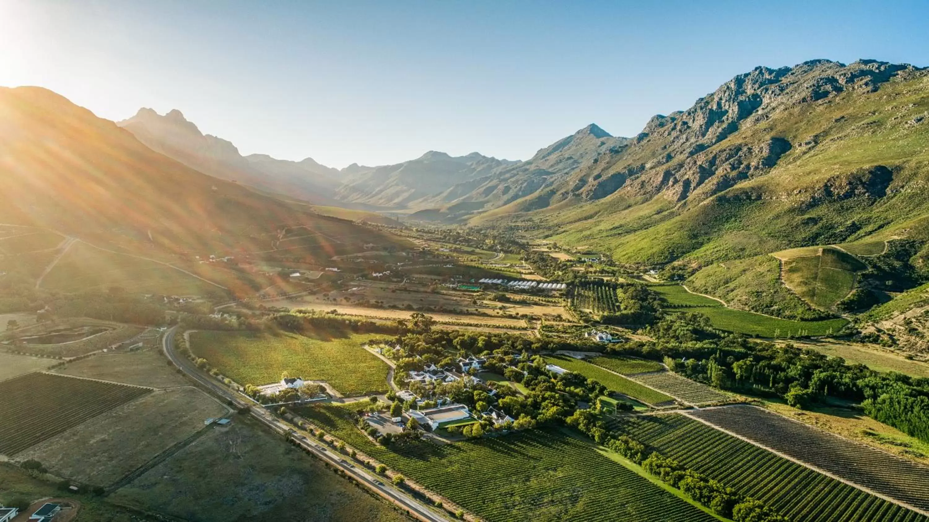 Natural landscape, Bird's-eye View in Lanzerac Hotel & Spa