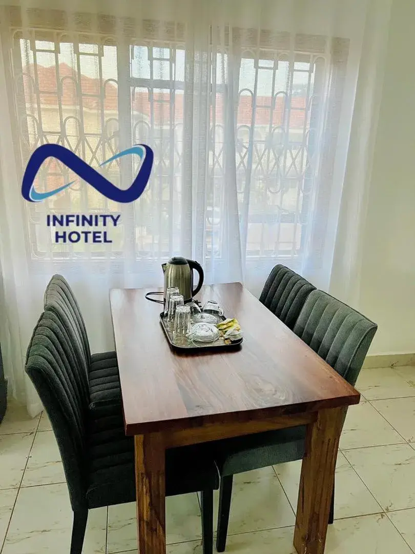 Dining area in Infinity Hotel Kampala