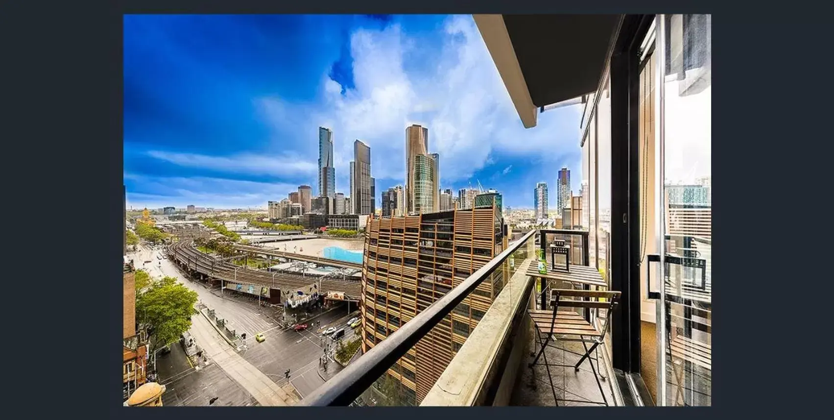 Balcony/Terrace in Aura on Flinders Serviced Apartments