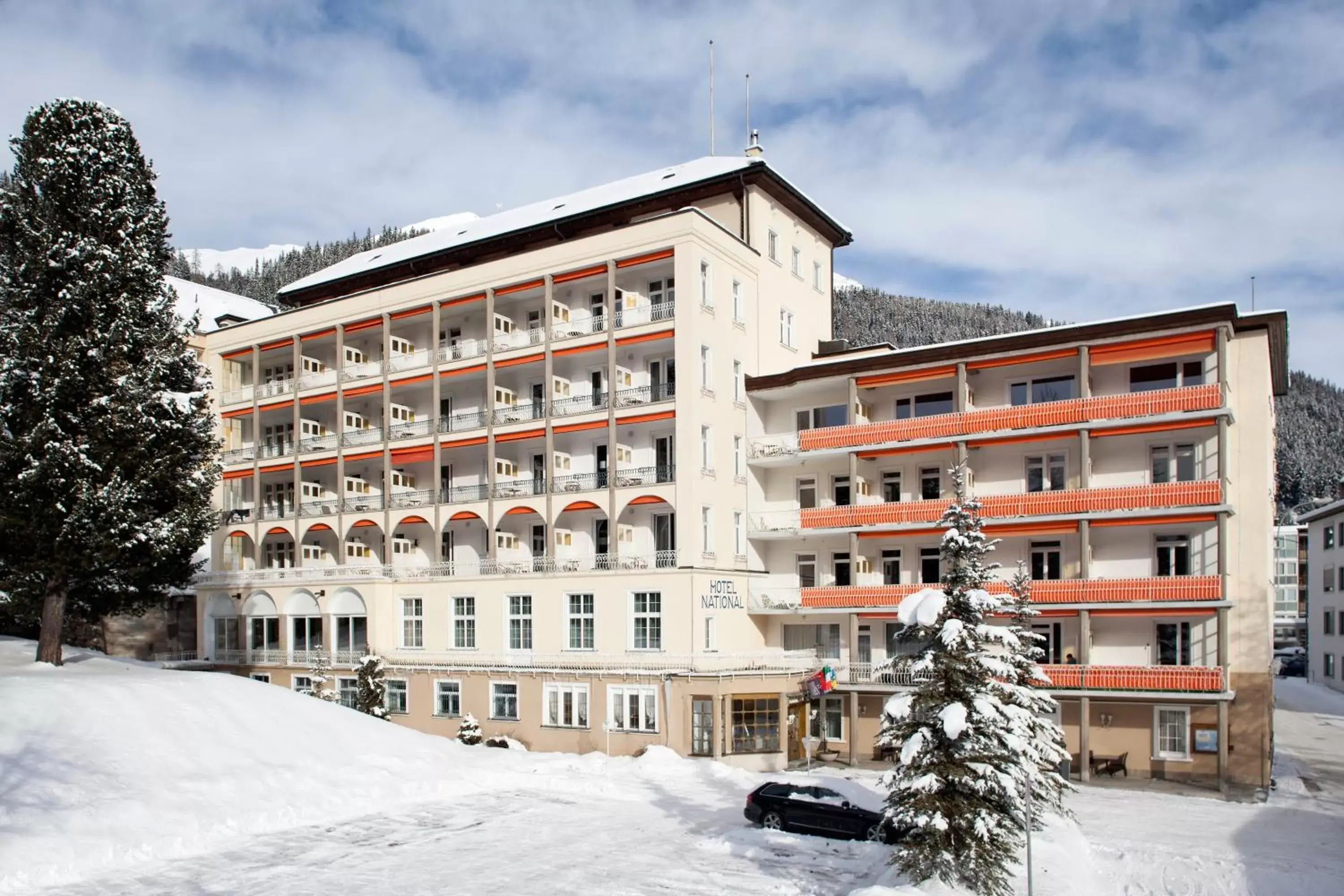 Property building, Winter in Hotel National