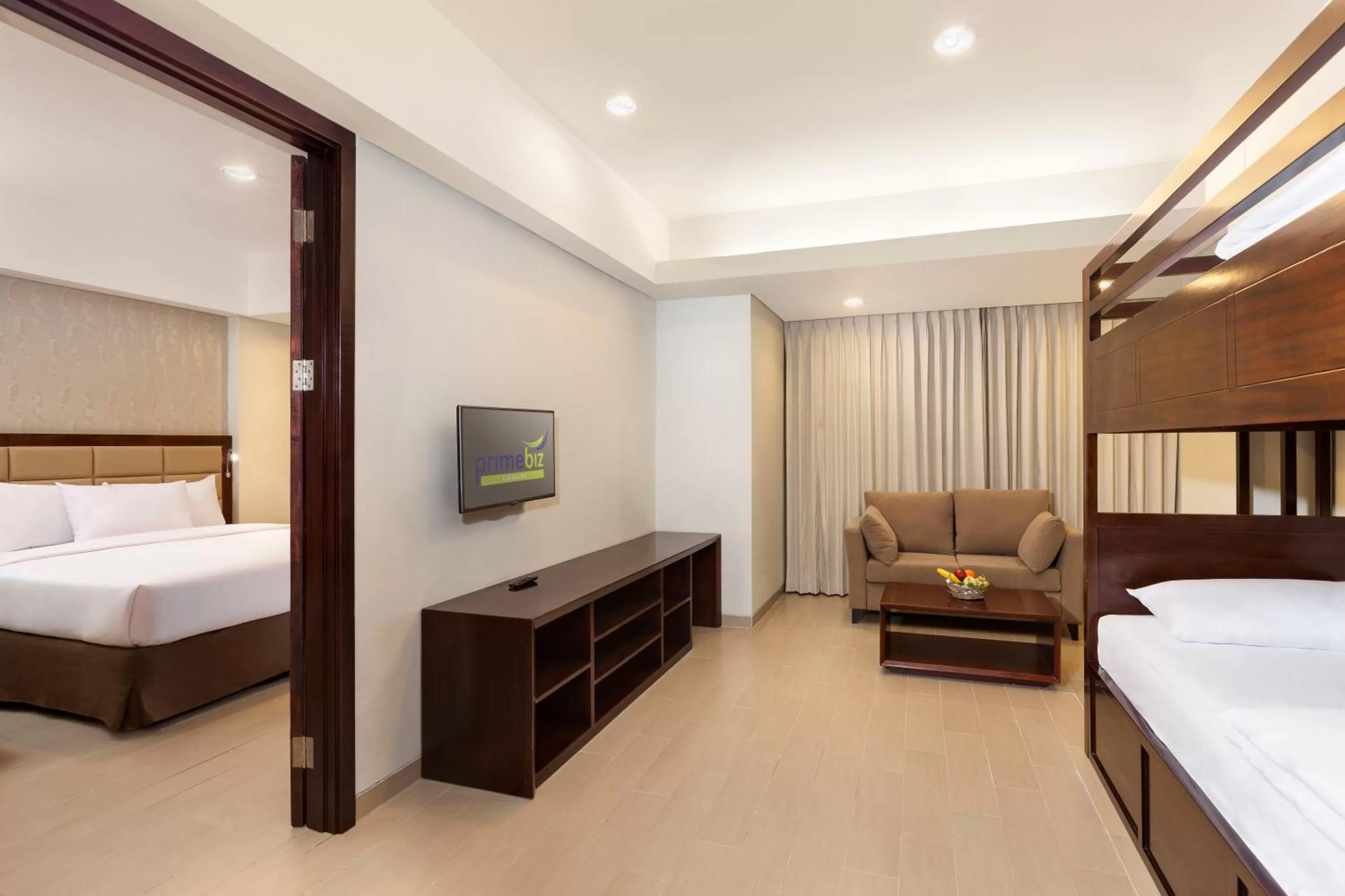 Living room, Bed in PrimeBiz Cikarang