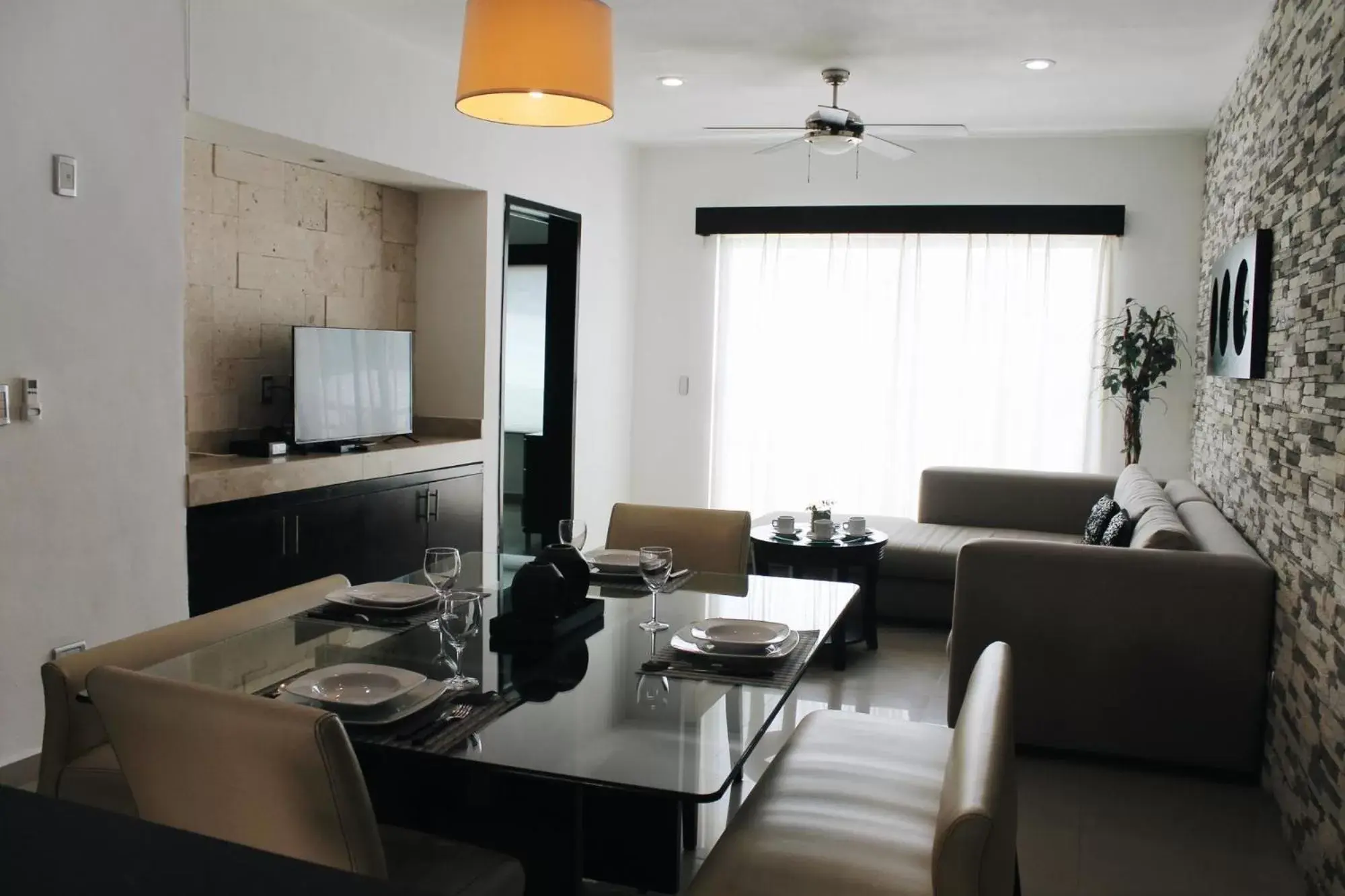 Living room, Dining Area in Encanto Riviera