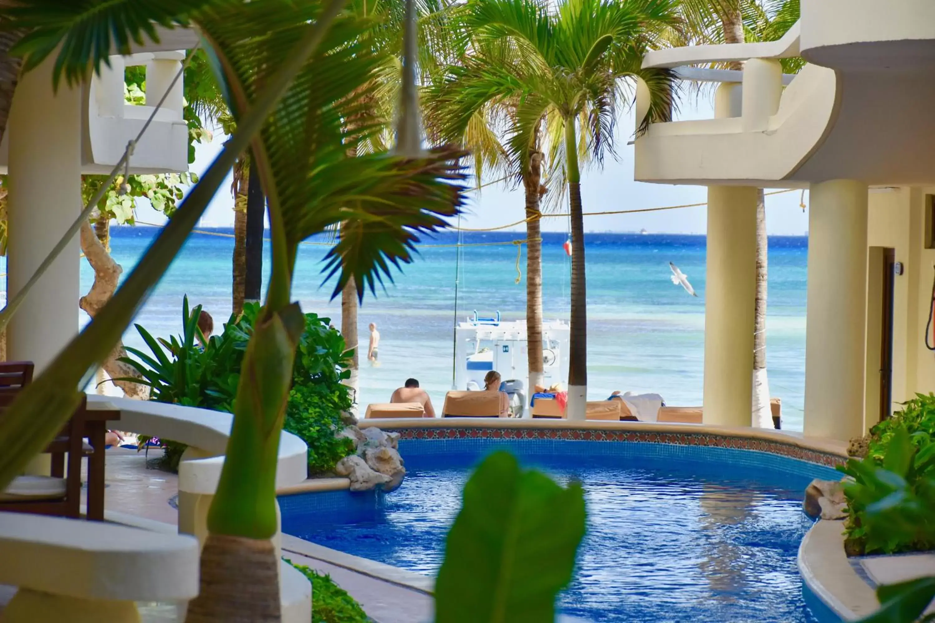 Balcony/Terrace, Swimming Pool in Playa Palms Beach Hotel