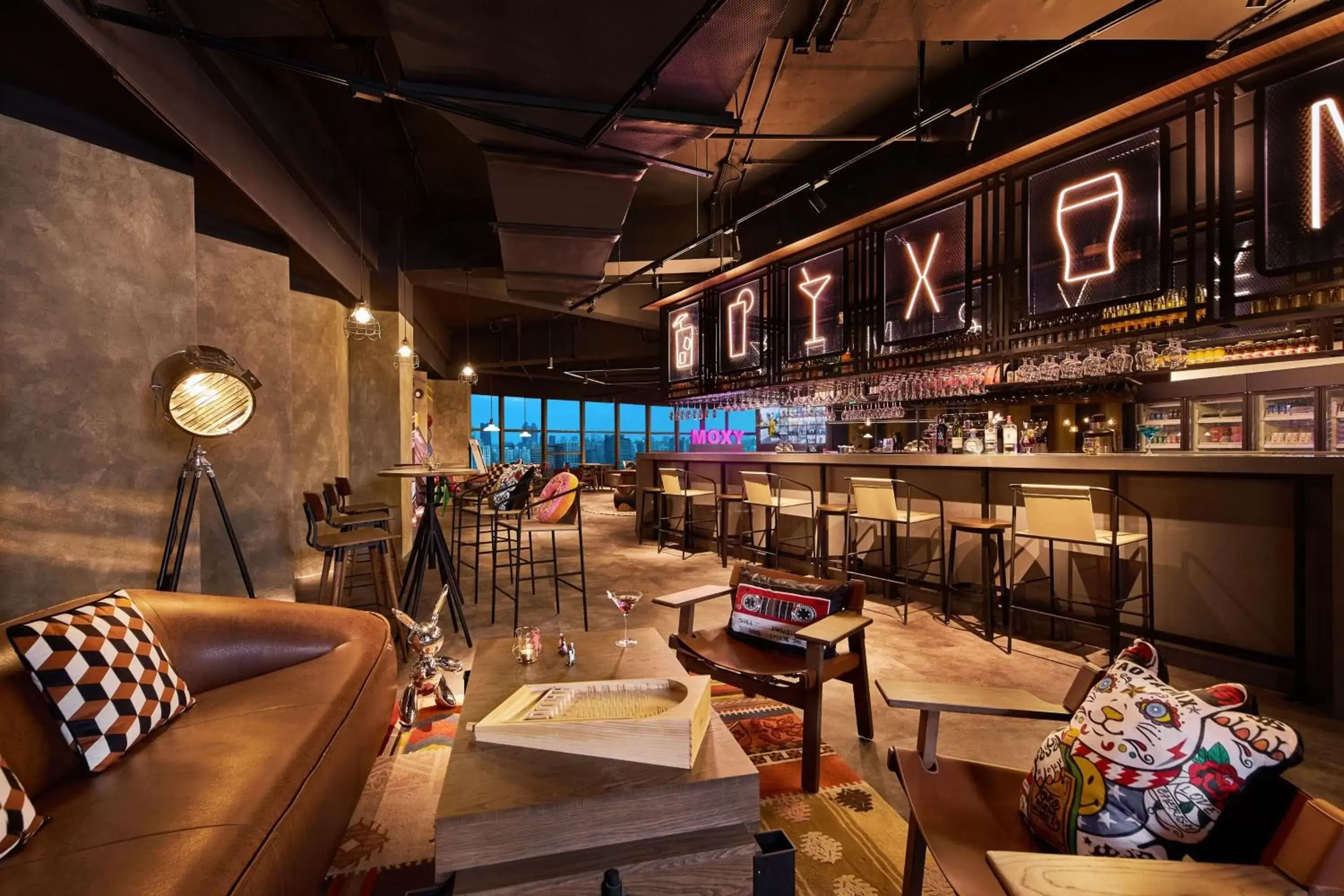 Lobby or reception, Lounge/Bar in Moxy Shanghai Xuhui