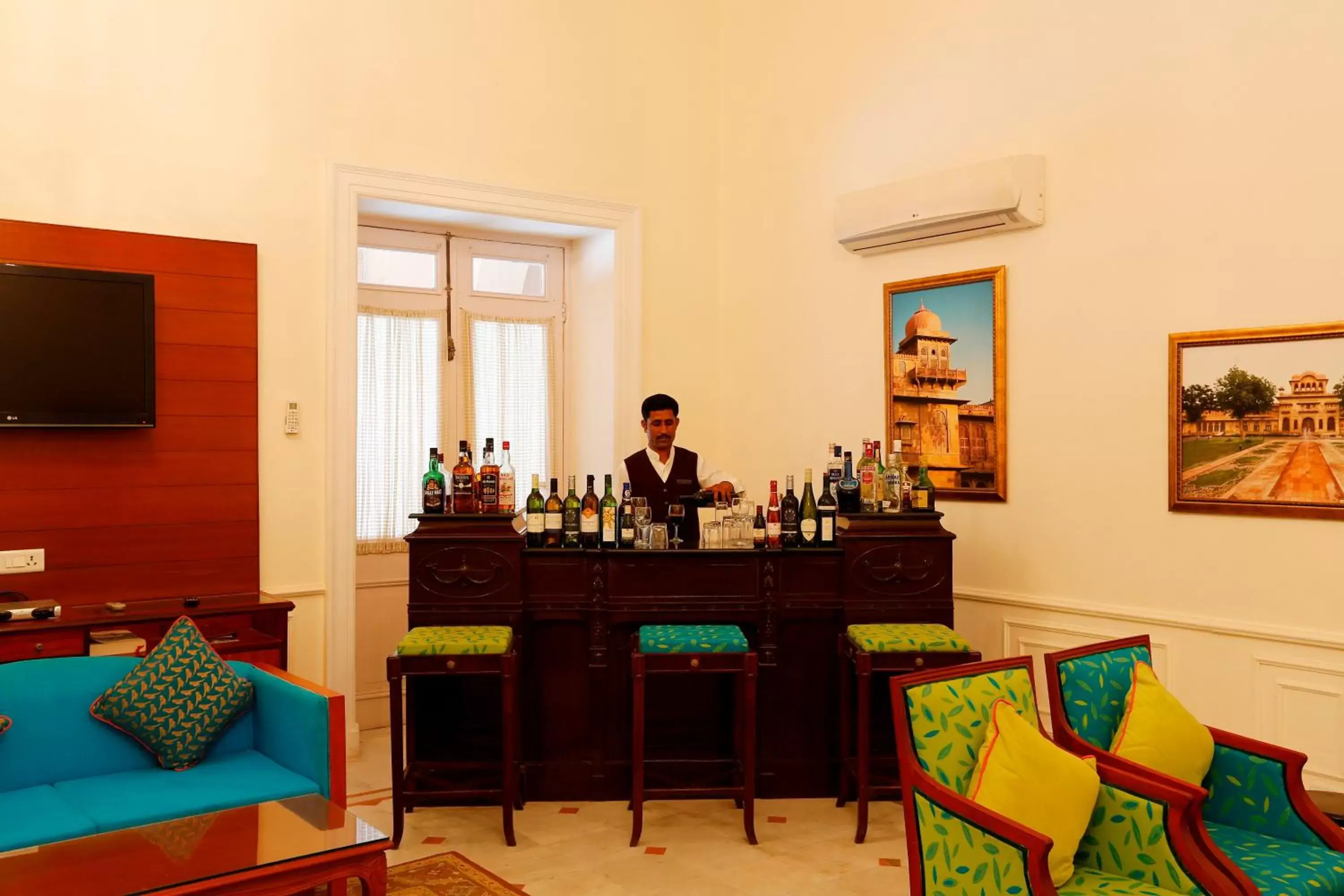 Lounge or bar in The Lallgarh Palace - A Heritage Hotel Lounge or bar in The Lallgarh Palace - A Heritage Hotel