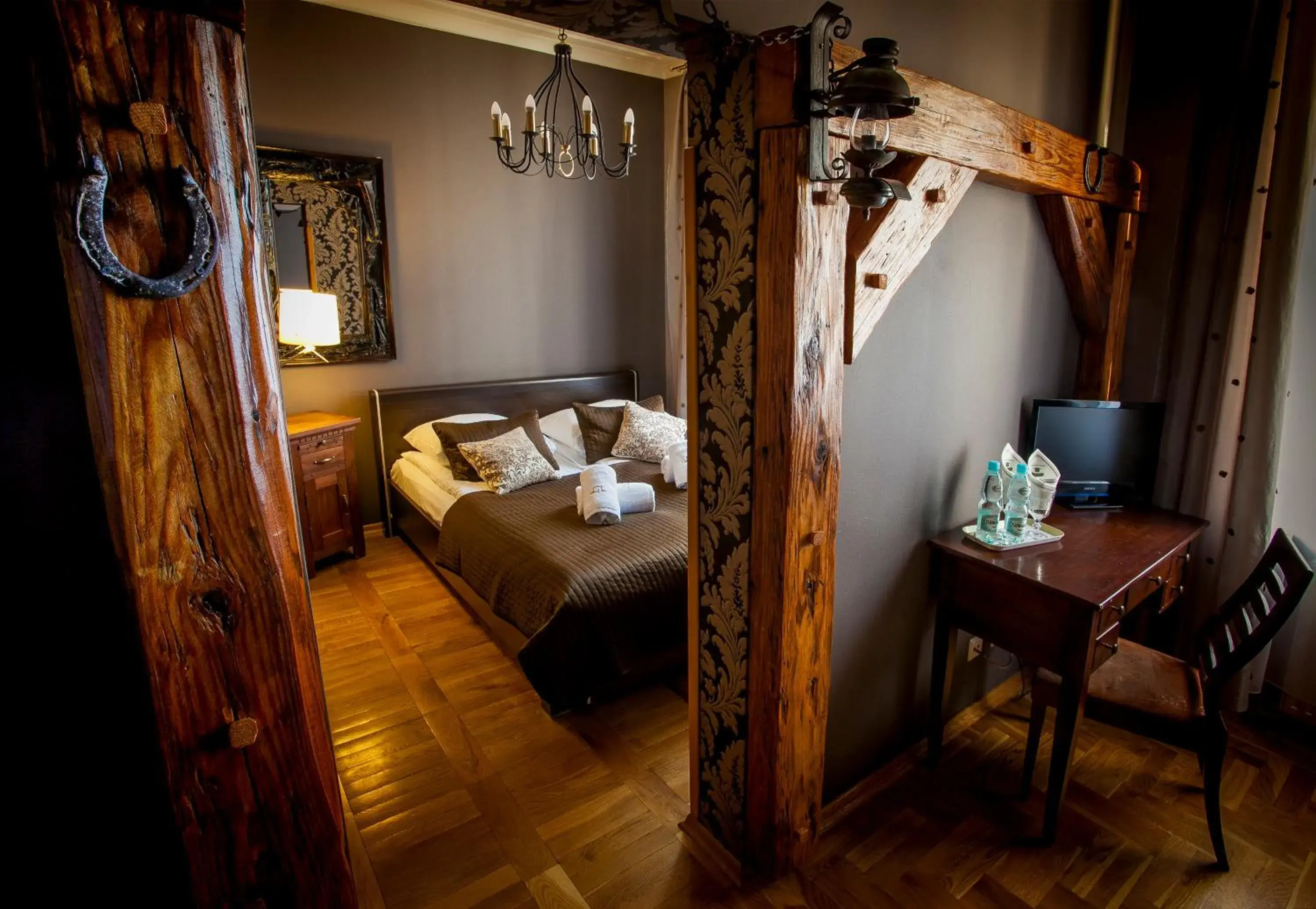 Bed in Aparthotel Oberża Bed in Aparthotel Oberża