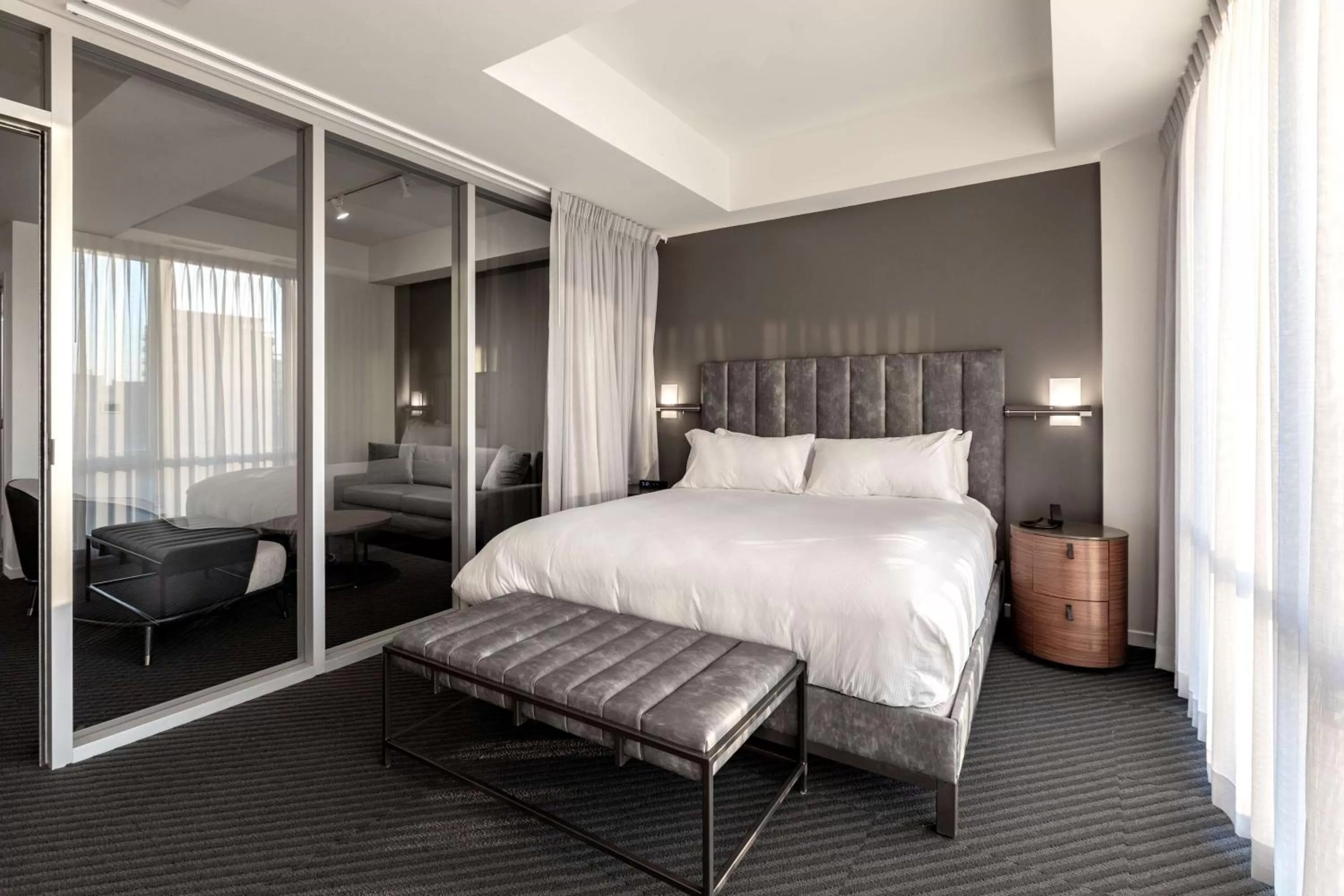 Living room in Hotel Chauncey Iowa City, Tapestry Collection by Hilton