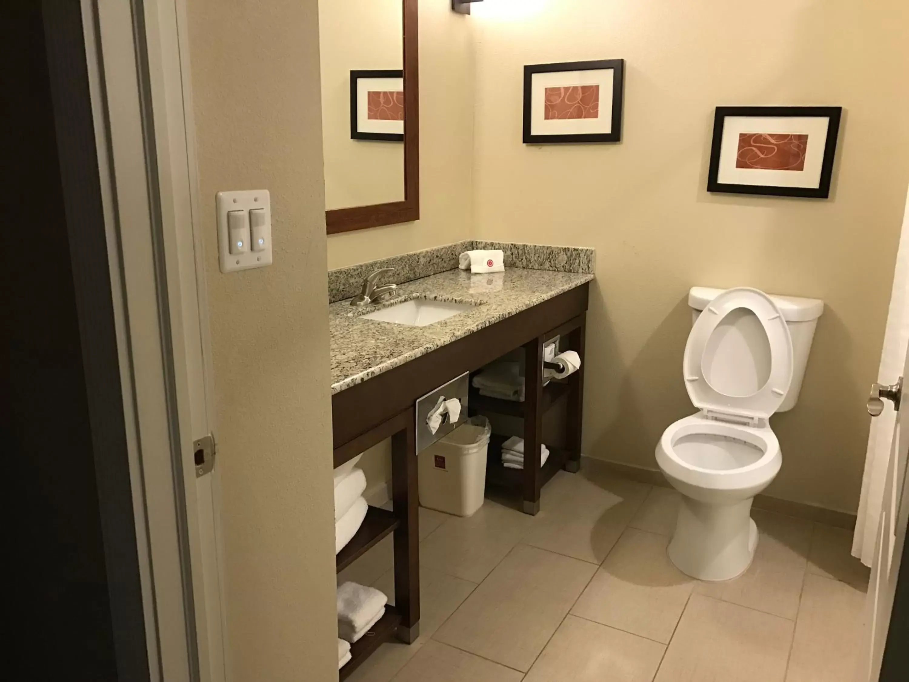 Bathroom in Comfort Suites Plymouth near US-30