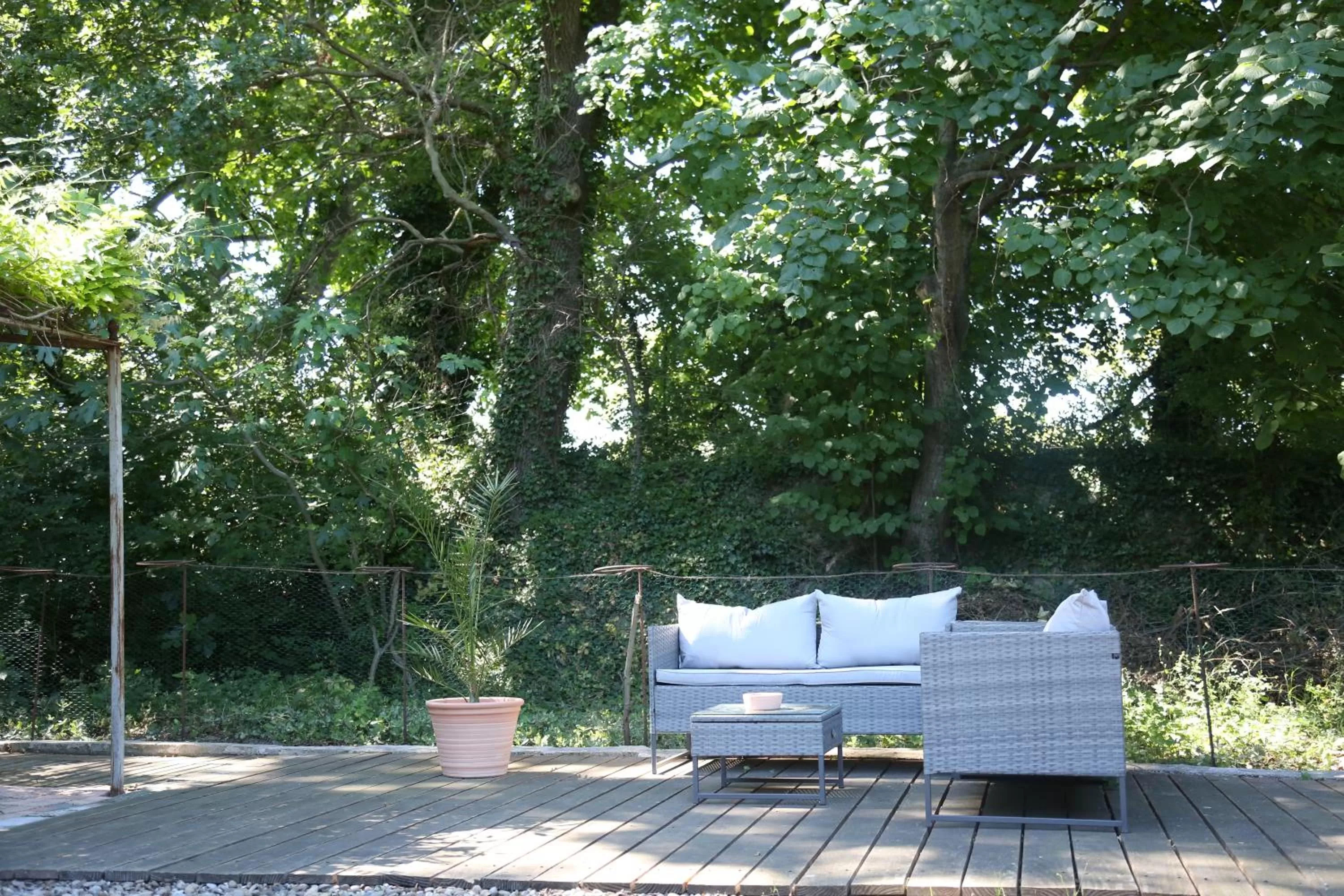 Garden in Le Pavillon Vert - B&B