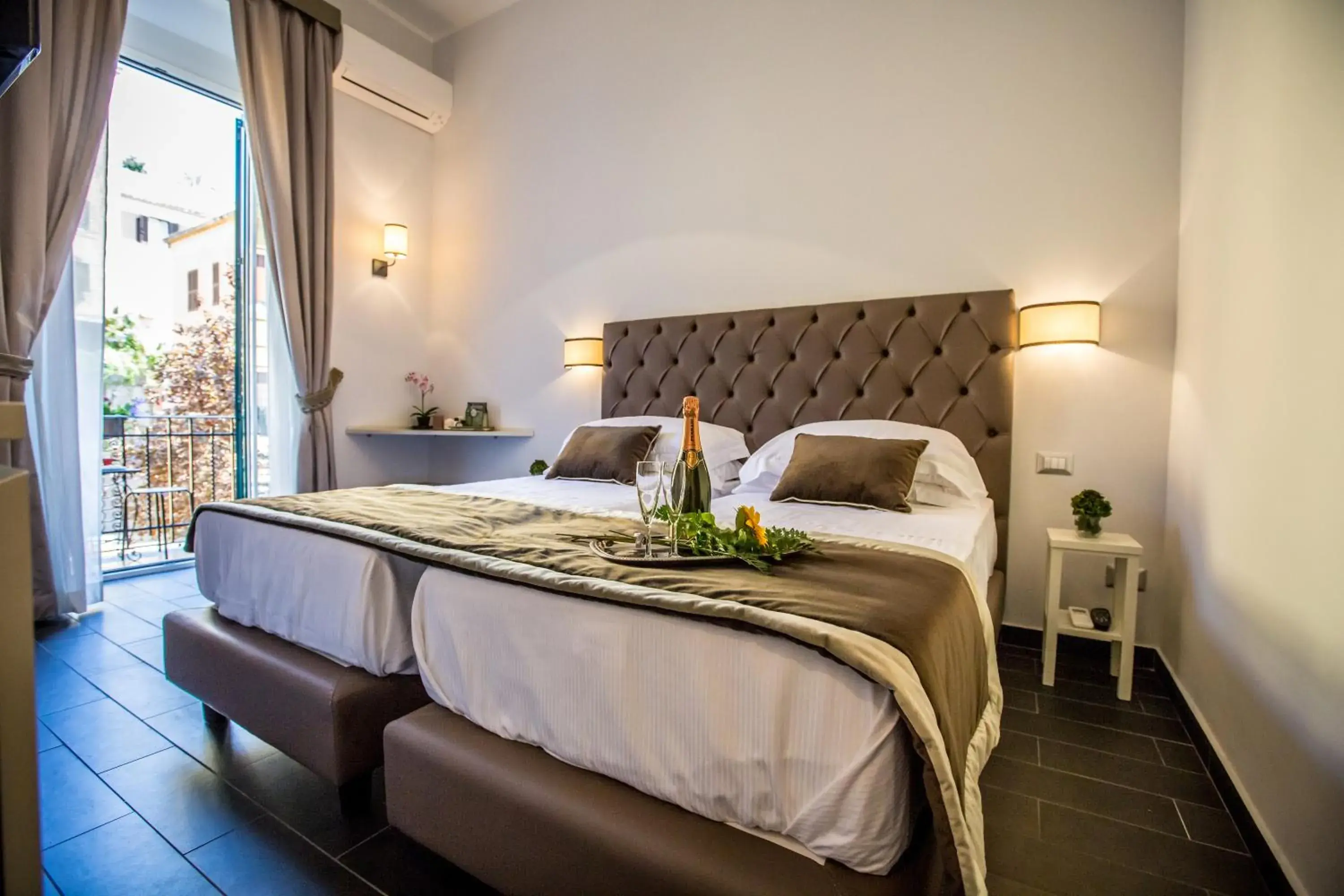 Balcony/Terrace, Bed in San Pietro Leisure and Luxury