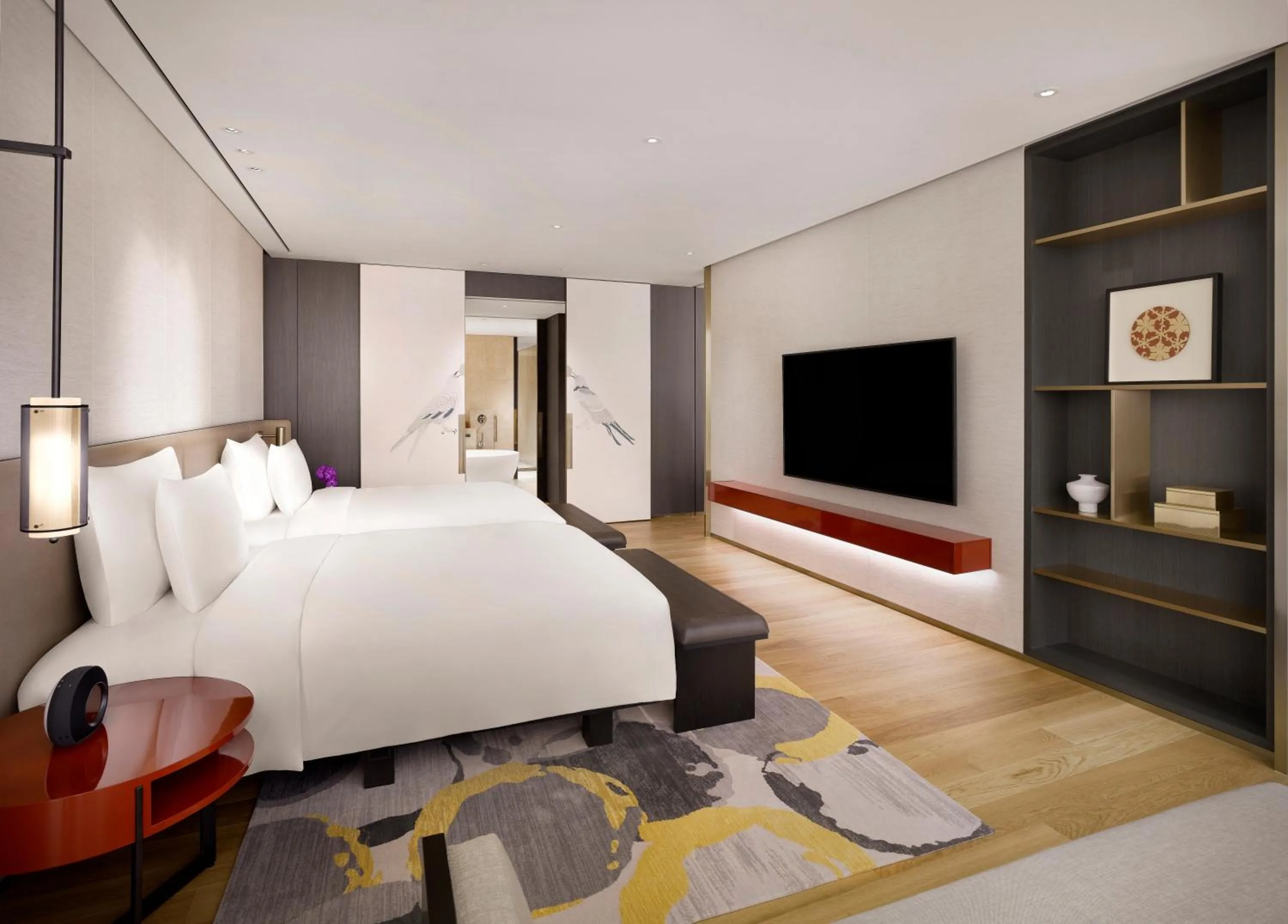 View (from property/room), Bed in Grand Hyatt Jeju