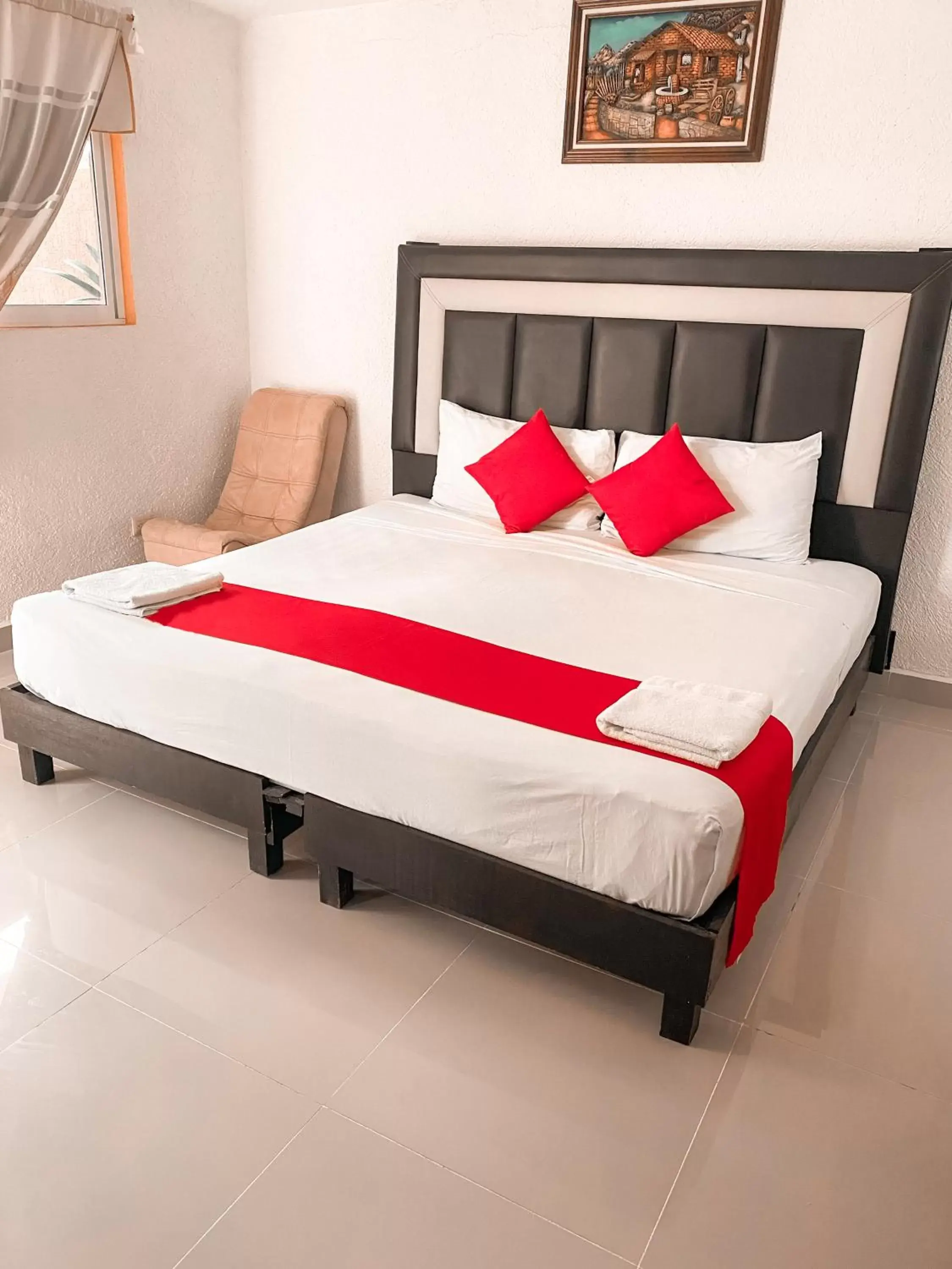 Bed in Hotel Hacienda Ixtlan