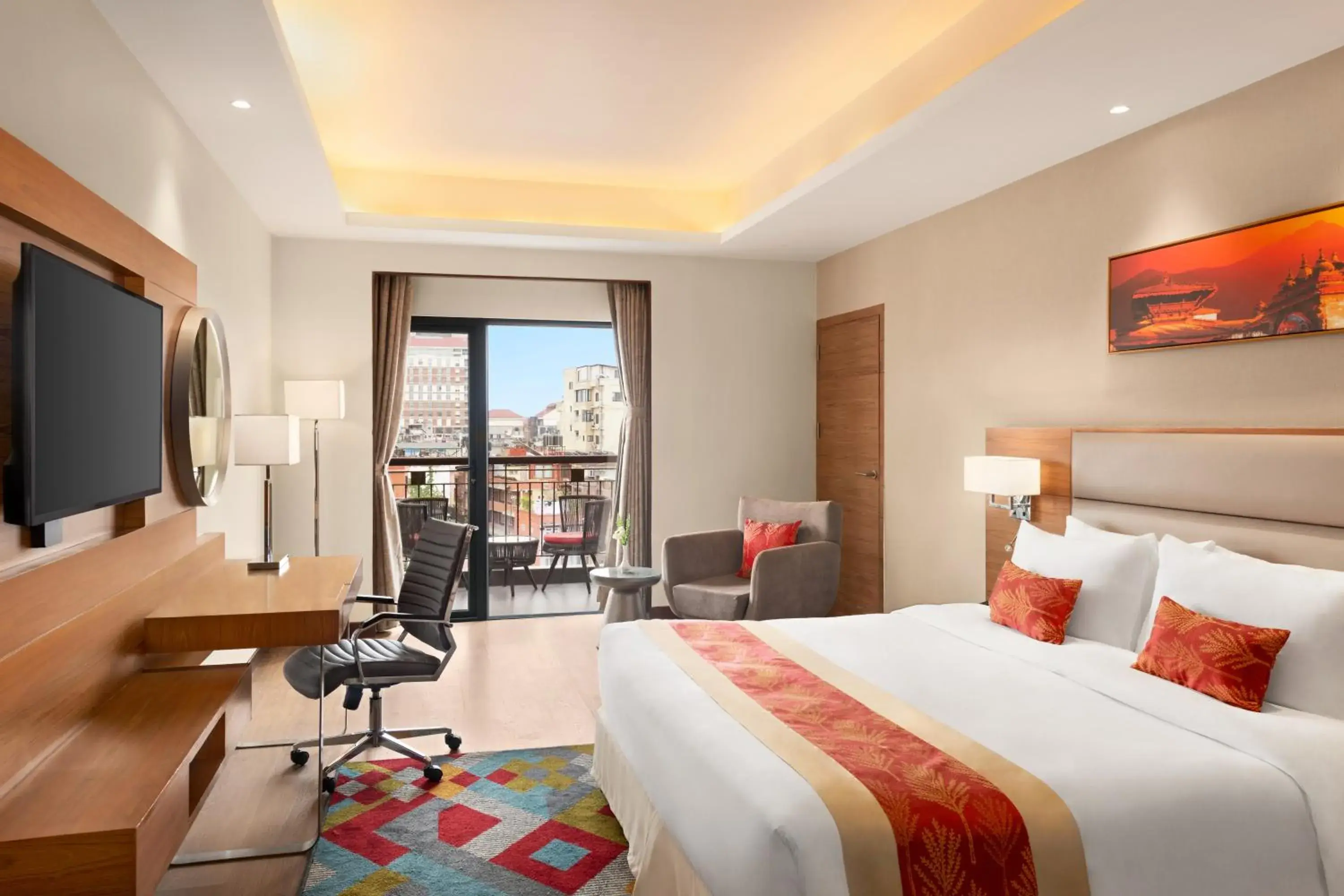 Bed in Ramada Encore by Wyndham Kathmandu Thamel