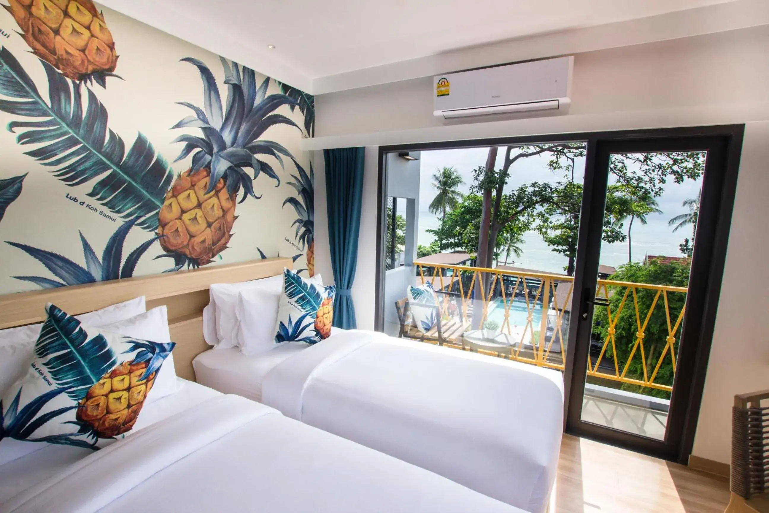 View (from property/room), Bed in Lub d Koh Samui Chaweng Beach - Beachfront & Vibrant Social Vibe View (from property/room), Bed in Lub d Koh Samui Chaweng Beach - Beachfront & Vibrant Social Vibe